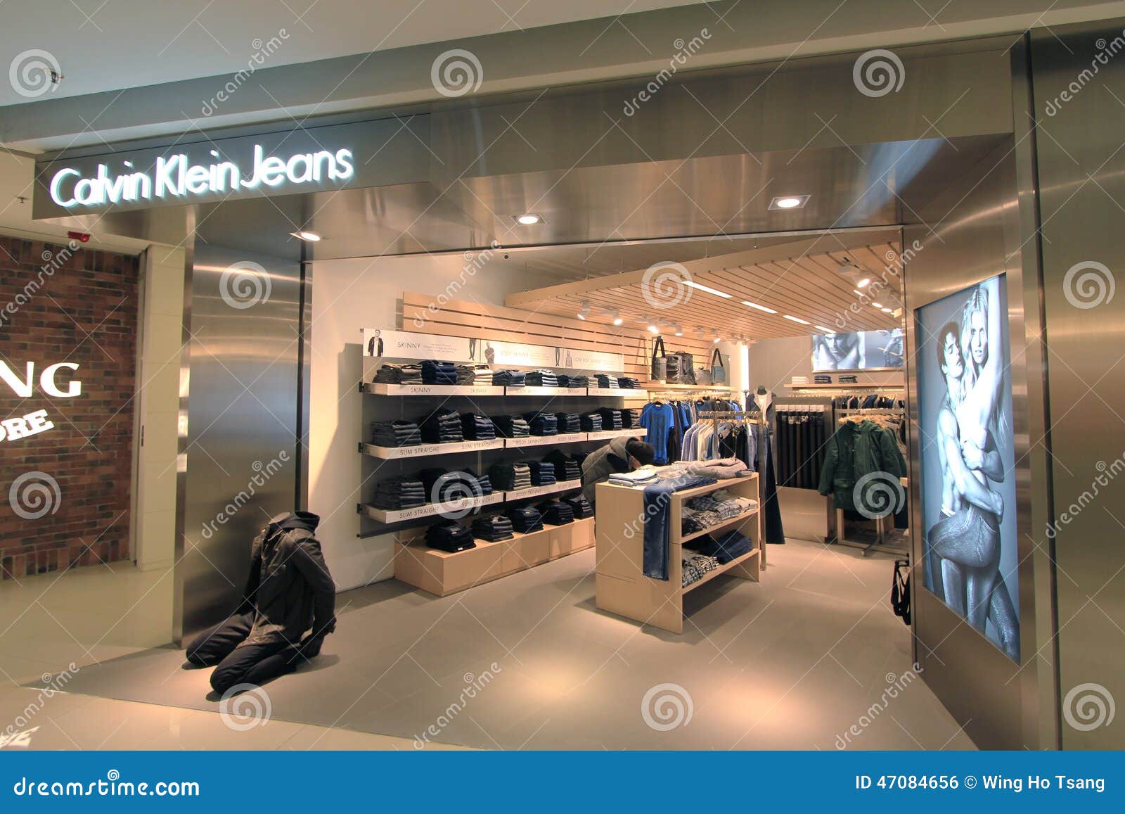 Calvin Klein Jeans Shop in Hong Kong Image of jeans: 47084656