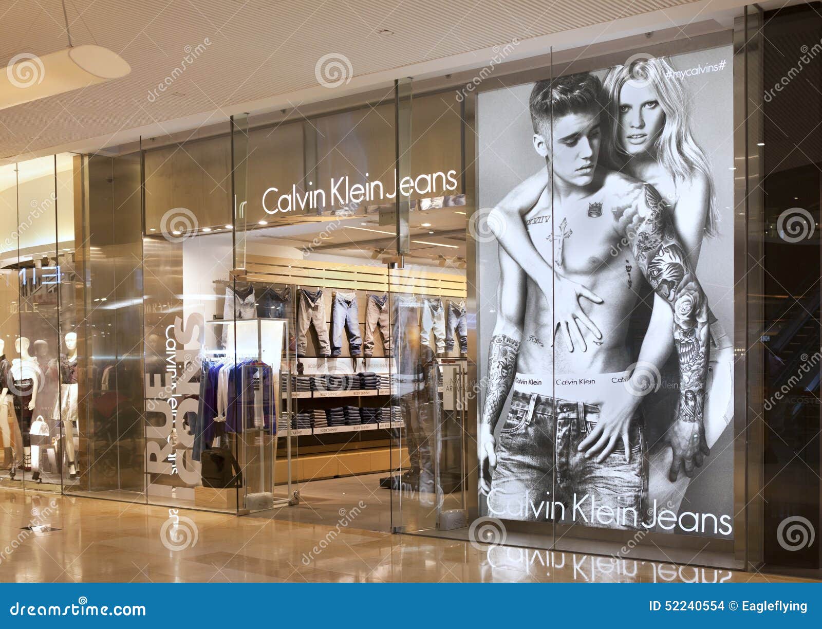 Calvin Klein Jeans store editorial stock image. Image of carrying - 52240554