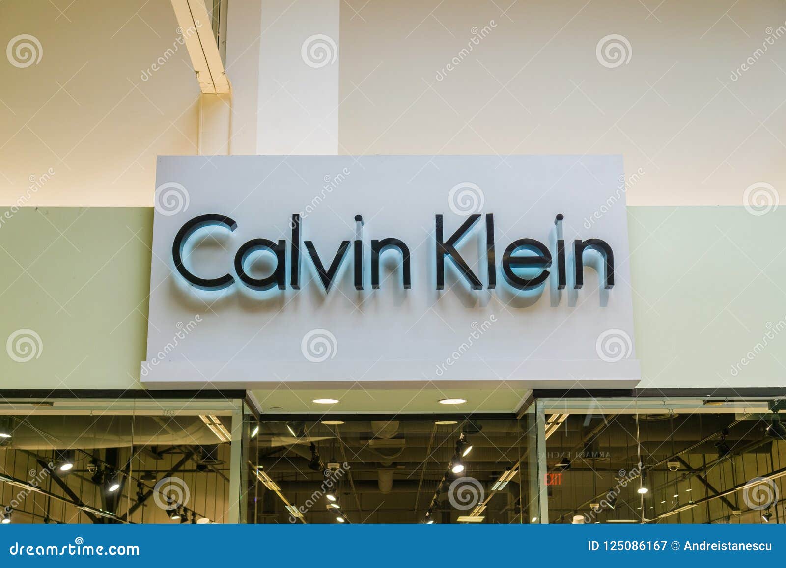 Calvin Klein logo editorial photography. Image of area - 125086167