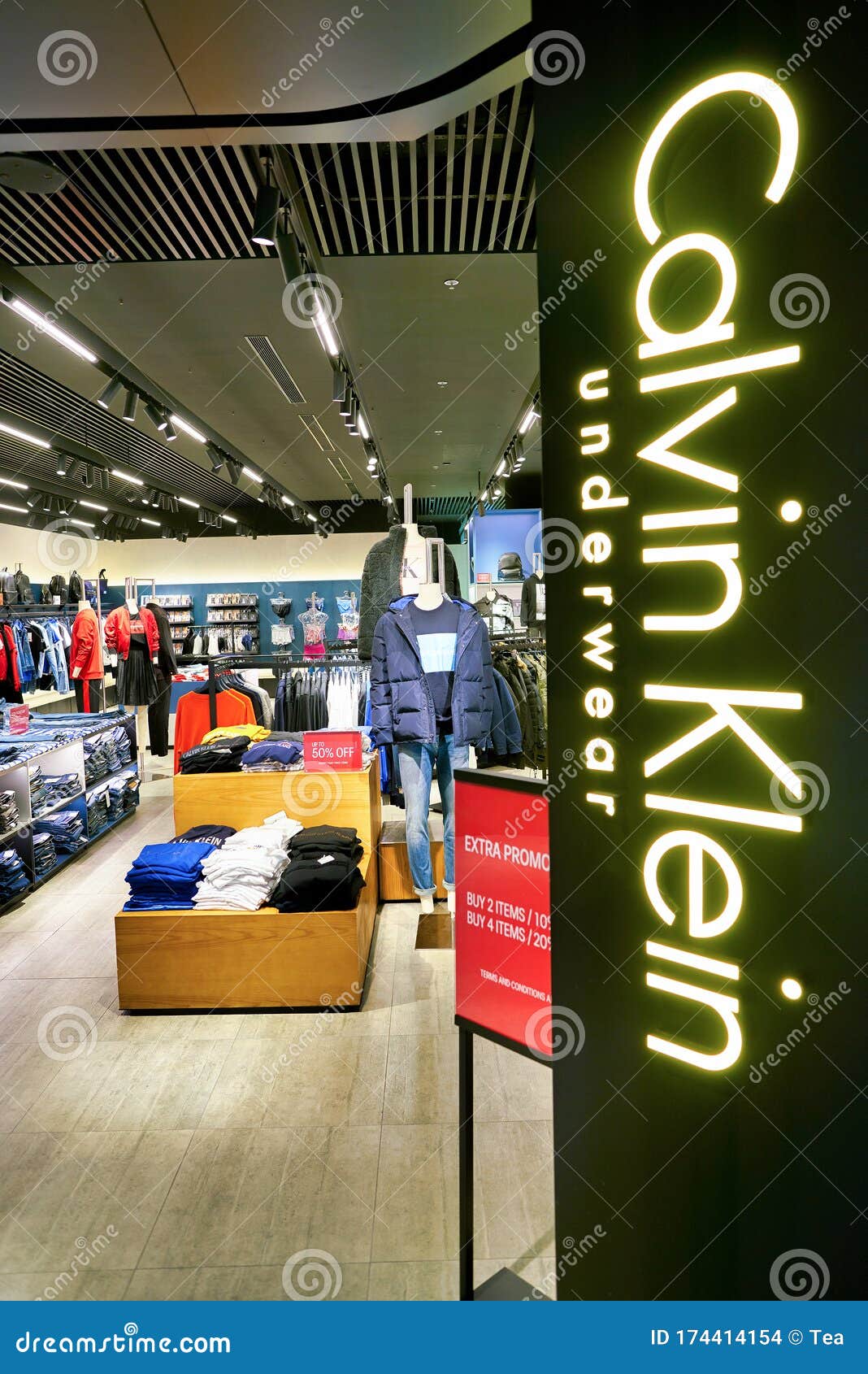 Calvin Klein store editorial stock image. Image of logo - 174414154