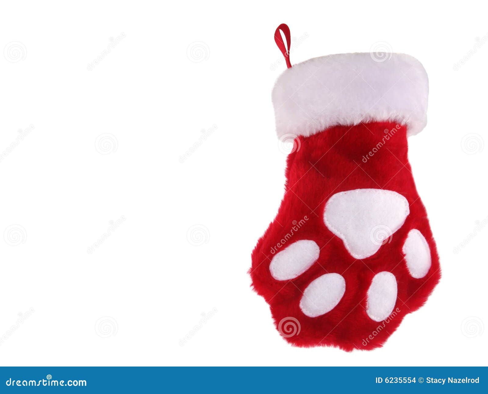 Immagini Zampa Natale.Calza Della Zampa Di Natale Fotografia Stock Immagine Di Fine Panno 6235554