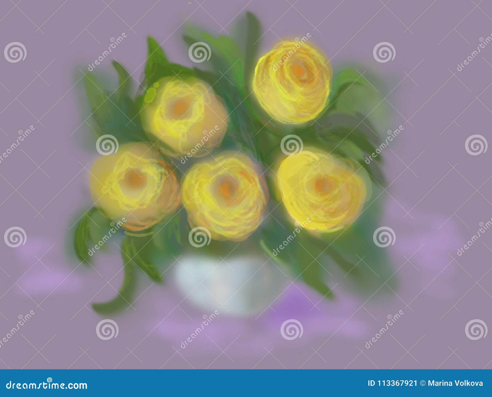 Camélias Amarelas Em Um Vaso Branco Ilustração Stock - Ilustração de  flores, cumprimento: 113367921