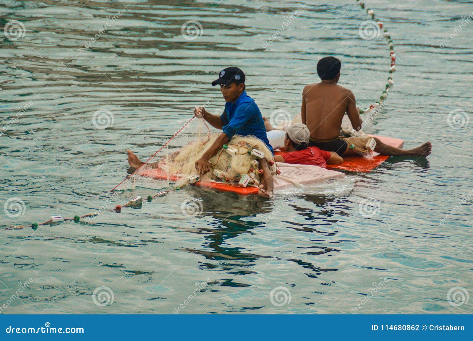 Cambodian Fishing Technique Editorial Photography - Image of outside,  floating: 114680862