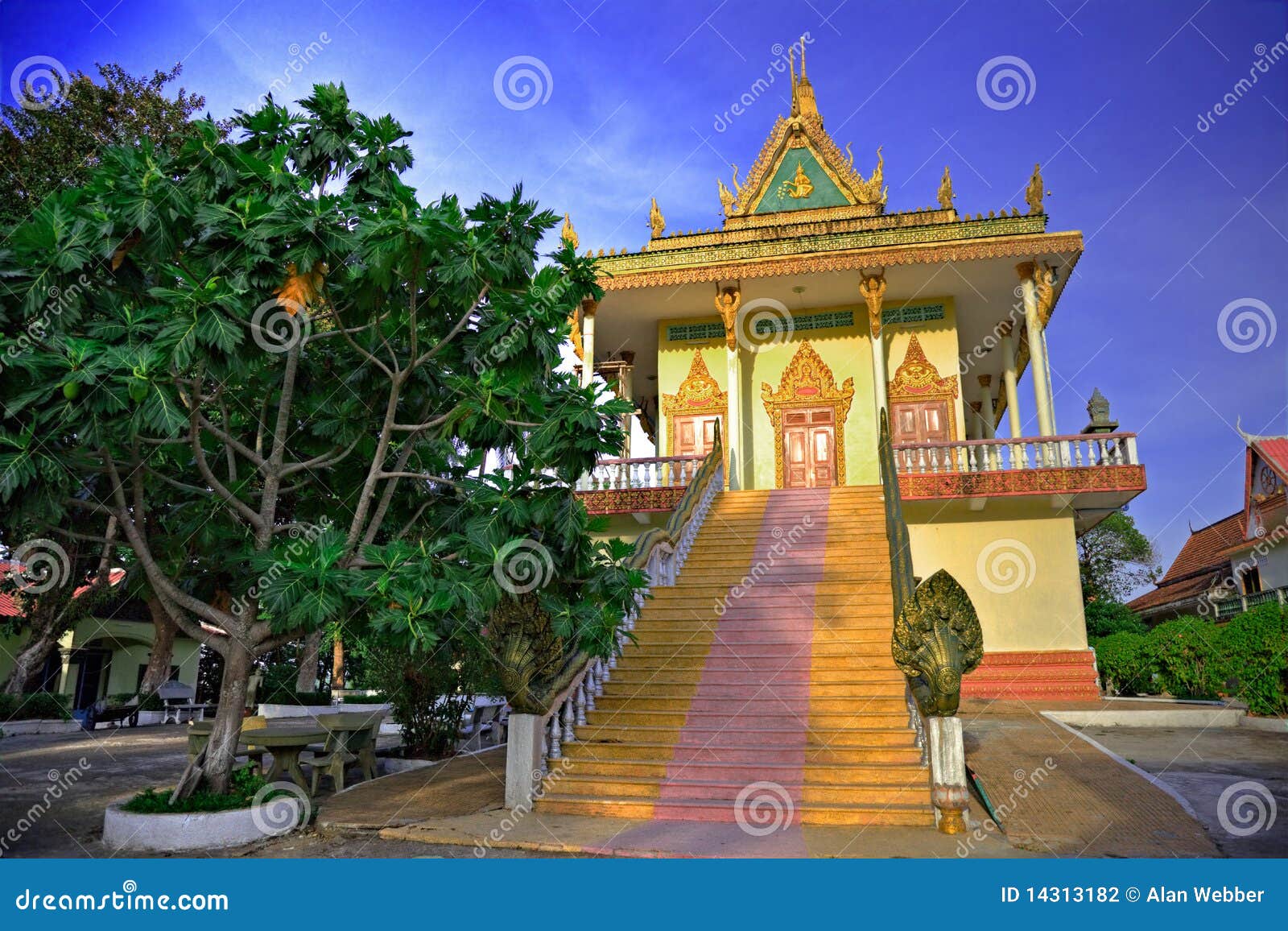 Cambodian temple stock photo. Image of exotic, stairway 14313182