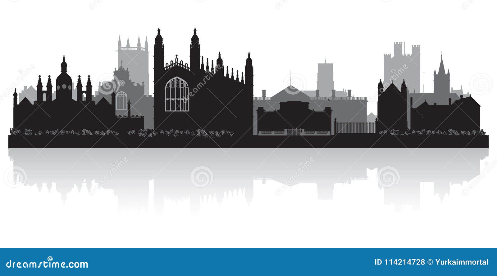 cambridge city skyline silhouette  