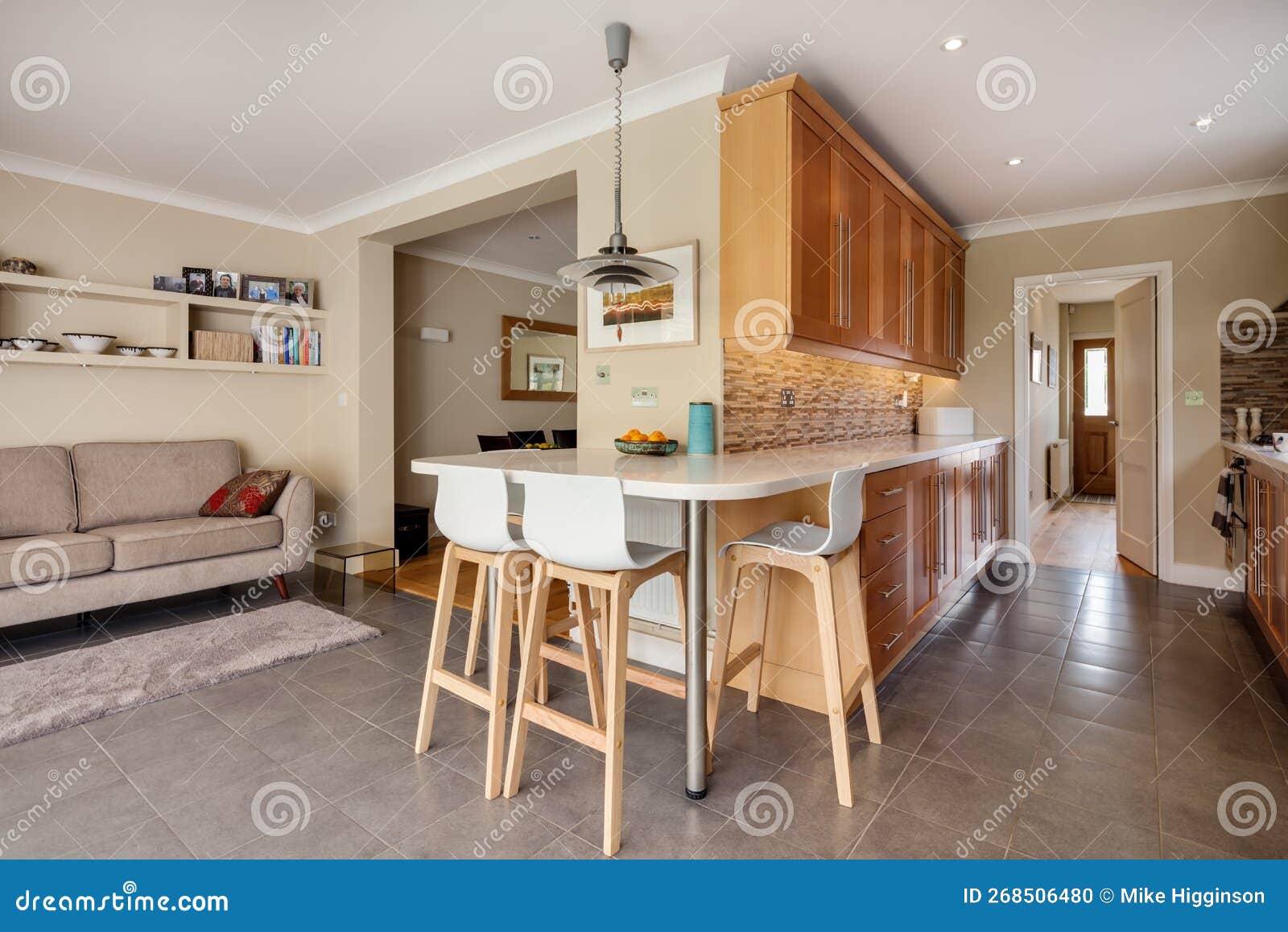 Luxury Kitchen Bar and Stools Editorial Image Image of