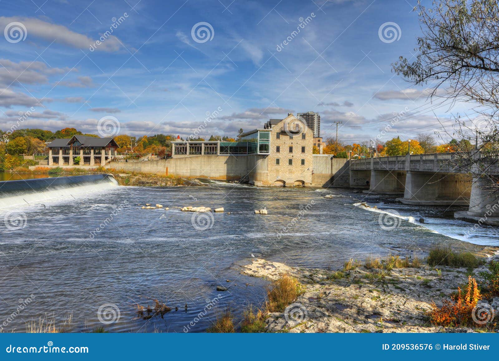 Cambridge Mill by Grand River in Cambridge, Ontario, Canada Editorial Photo Image of city