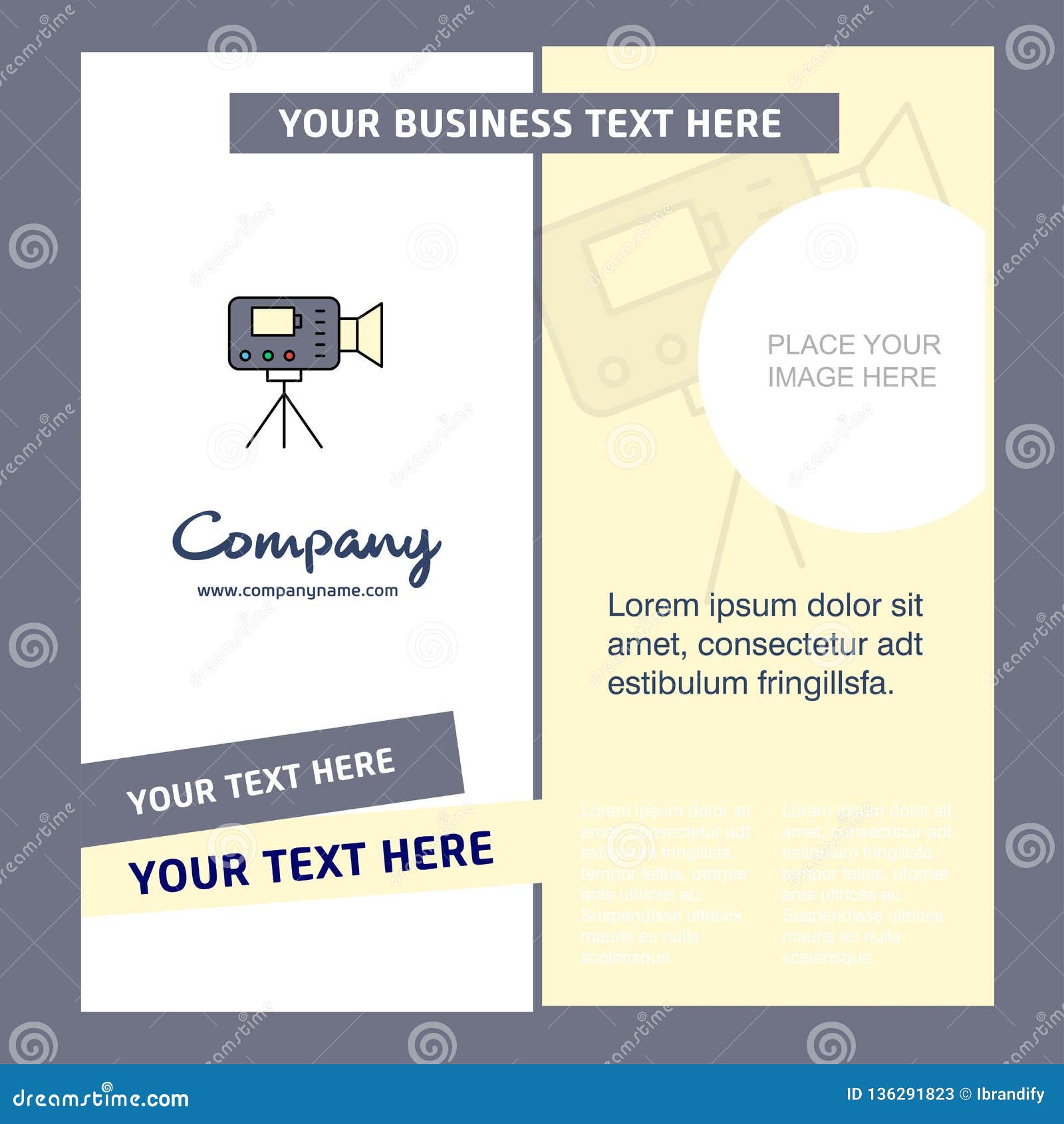 camcoder company brochure template.  busienss template