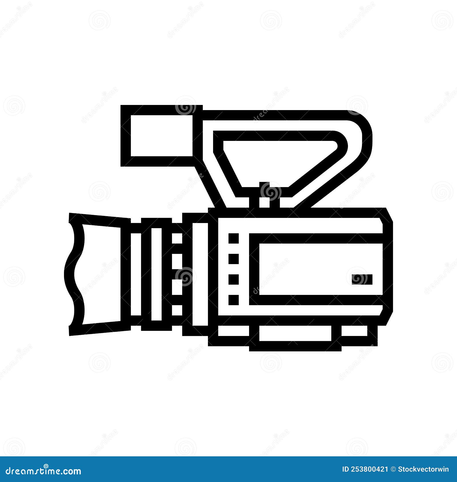 camcoder video production film line icon  