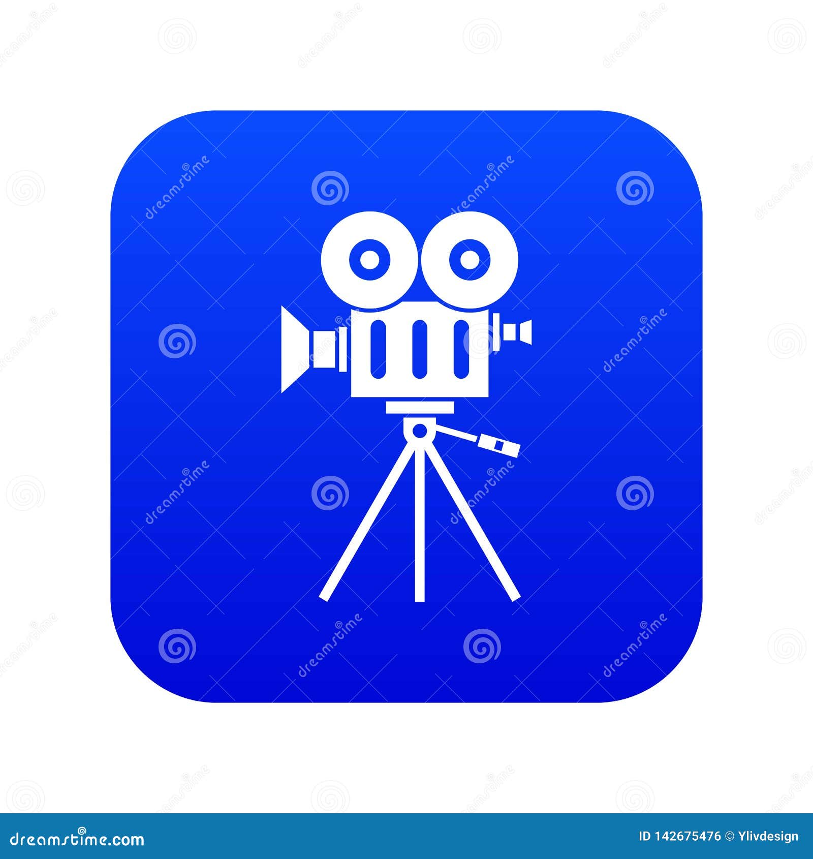 Camcorder Icon Digital Blue Stock Vector Illustration of film, object