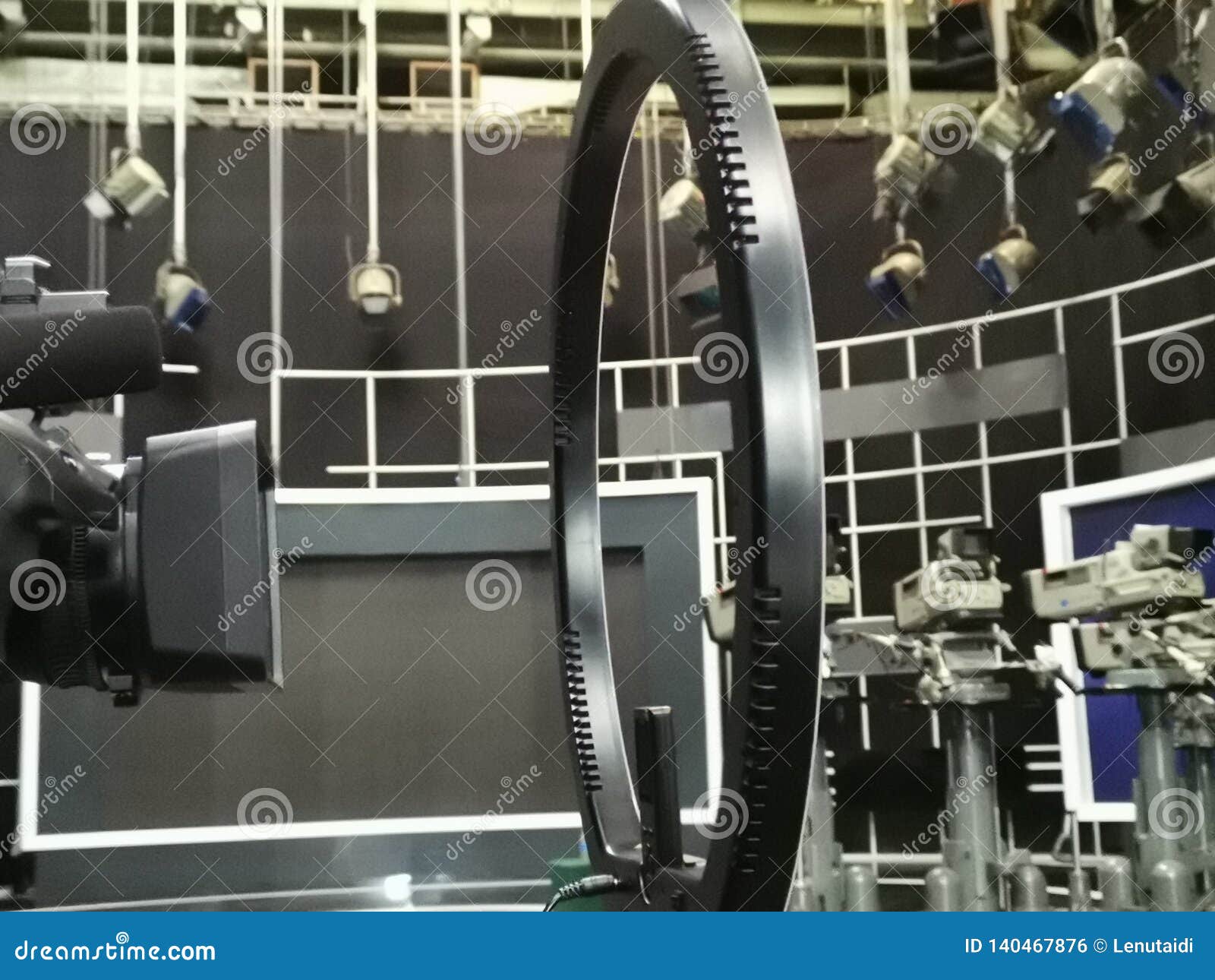 Camcorder and Light Ring in Front Stock Photo Image of multimedia