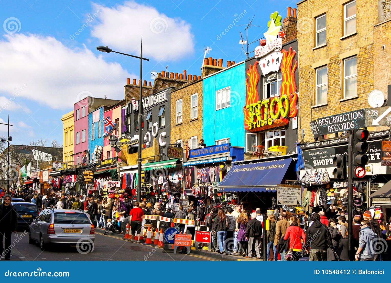 Camden Town shops editorial photography. Image of england 10548412
