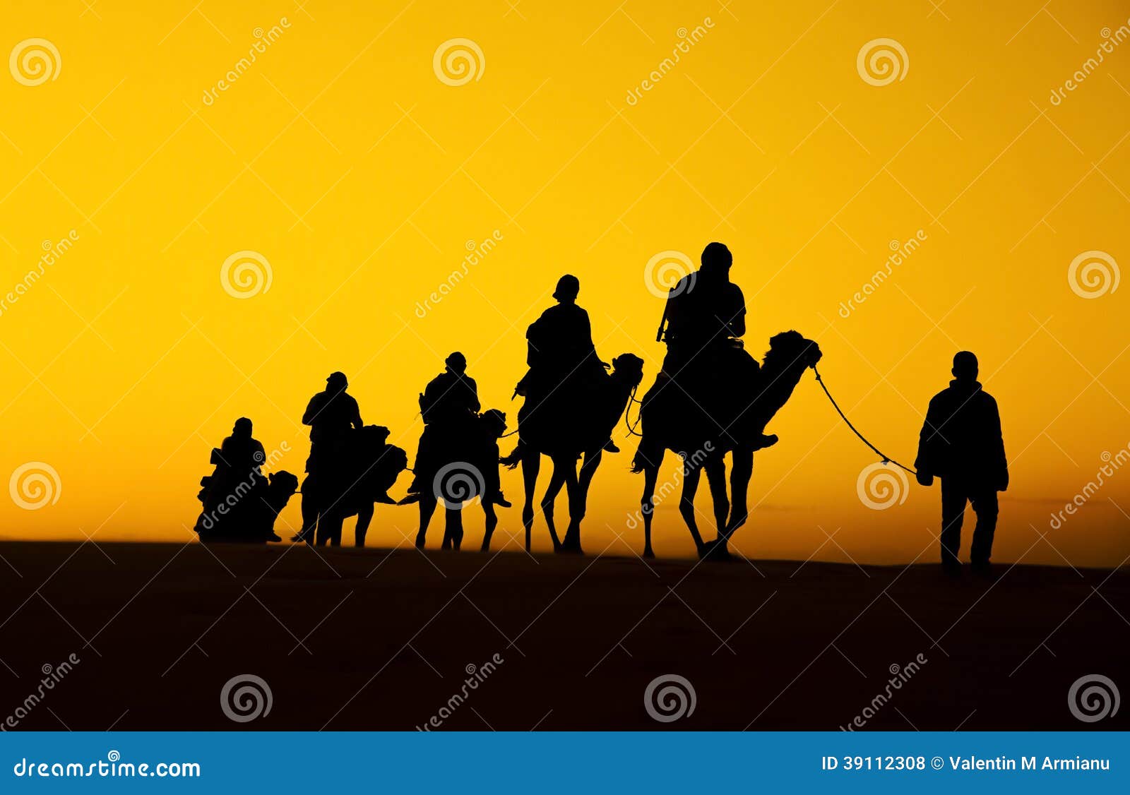 camel caravan silhouette