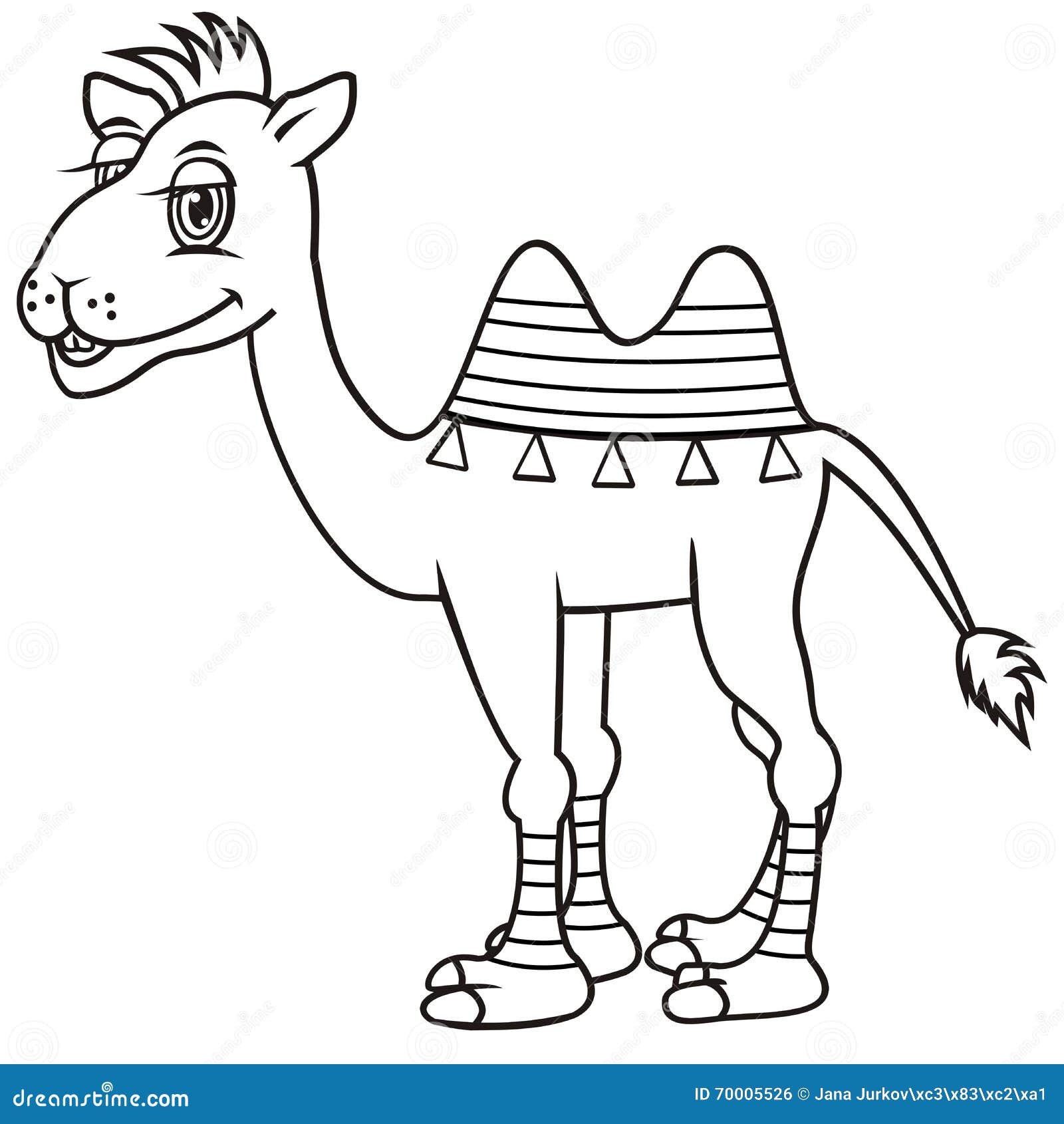 Download Camel, coloring book stock vector. Image of isolated ...