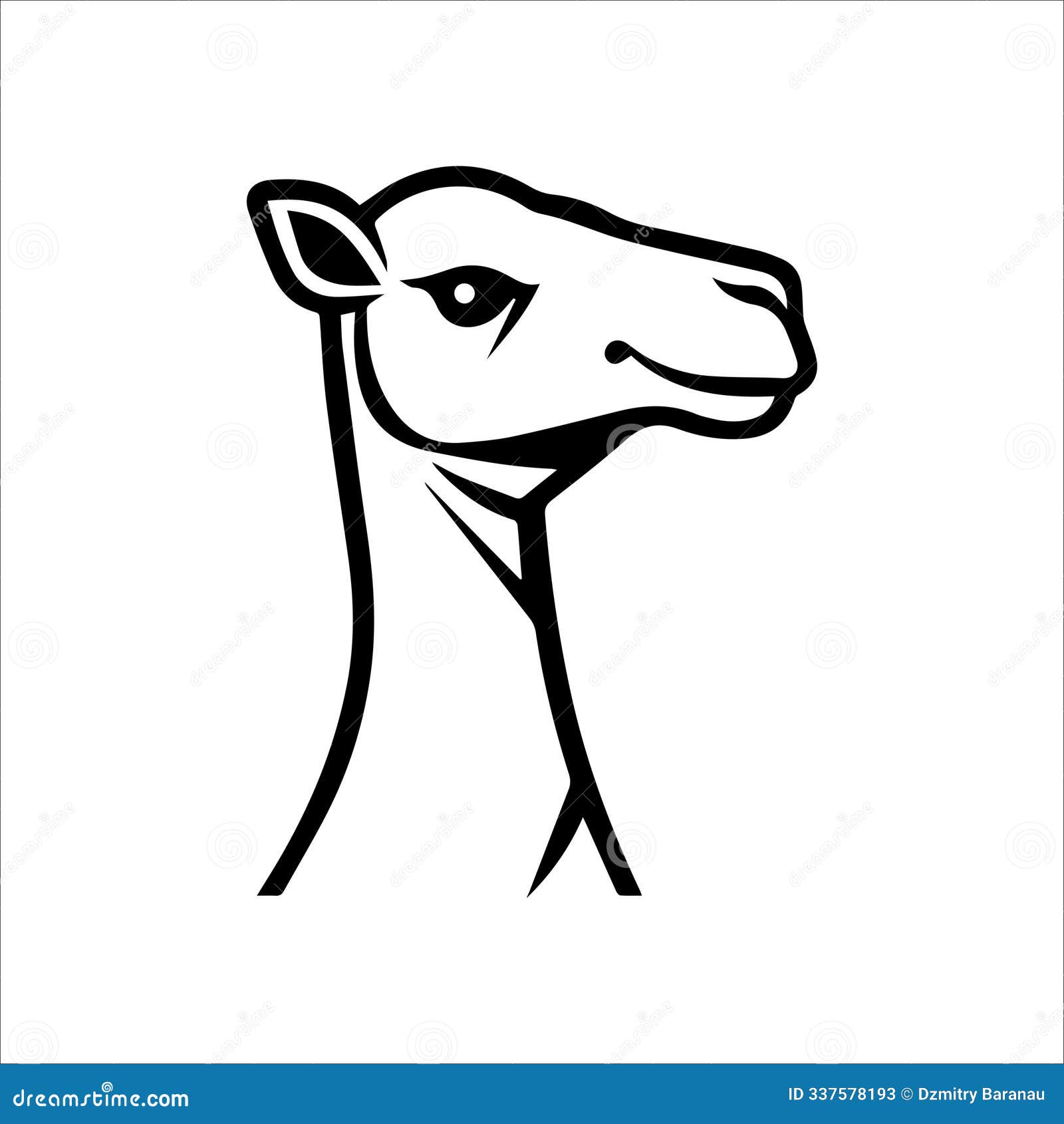 camel icon or modern line .  line art and icon  with bold outline. black and white pixel perfect minimalistic