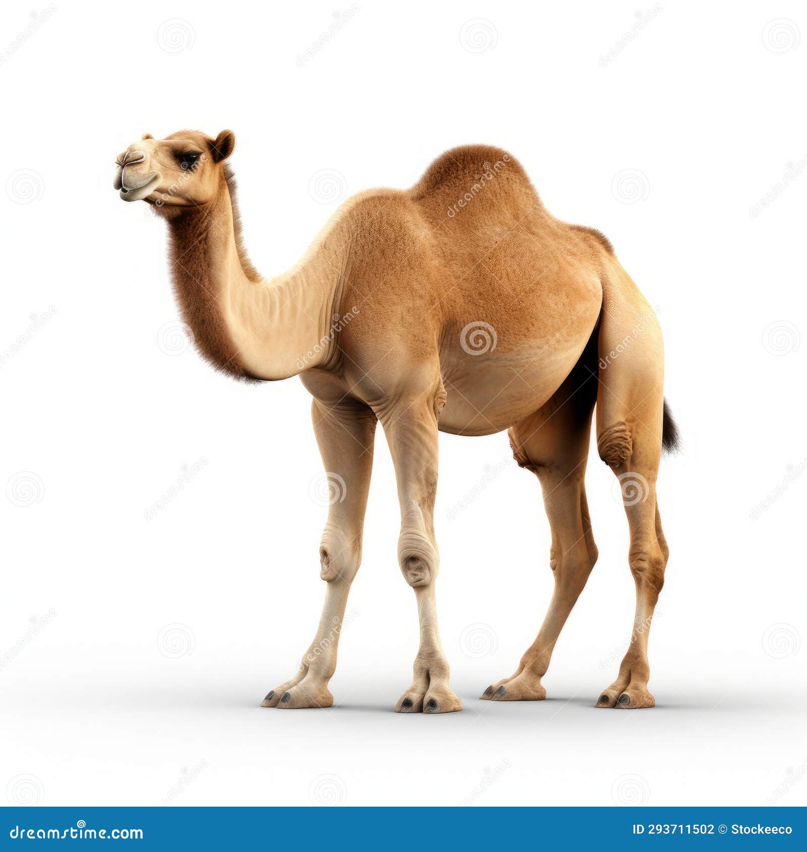 realistic 3d camel  on white background - high quality ultra hd image