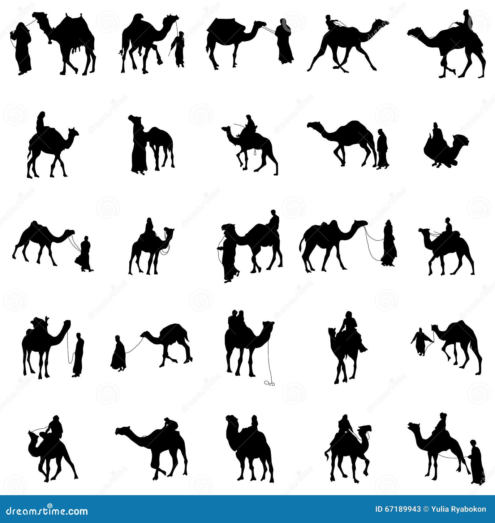 Camel Silhouette Cartoon Vector | CartoonDealer.com #49500033