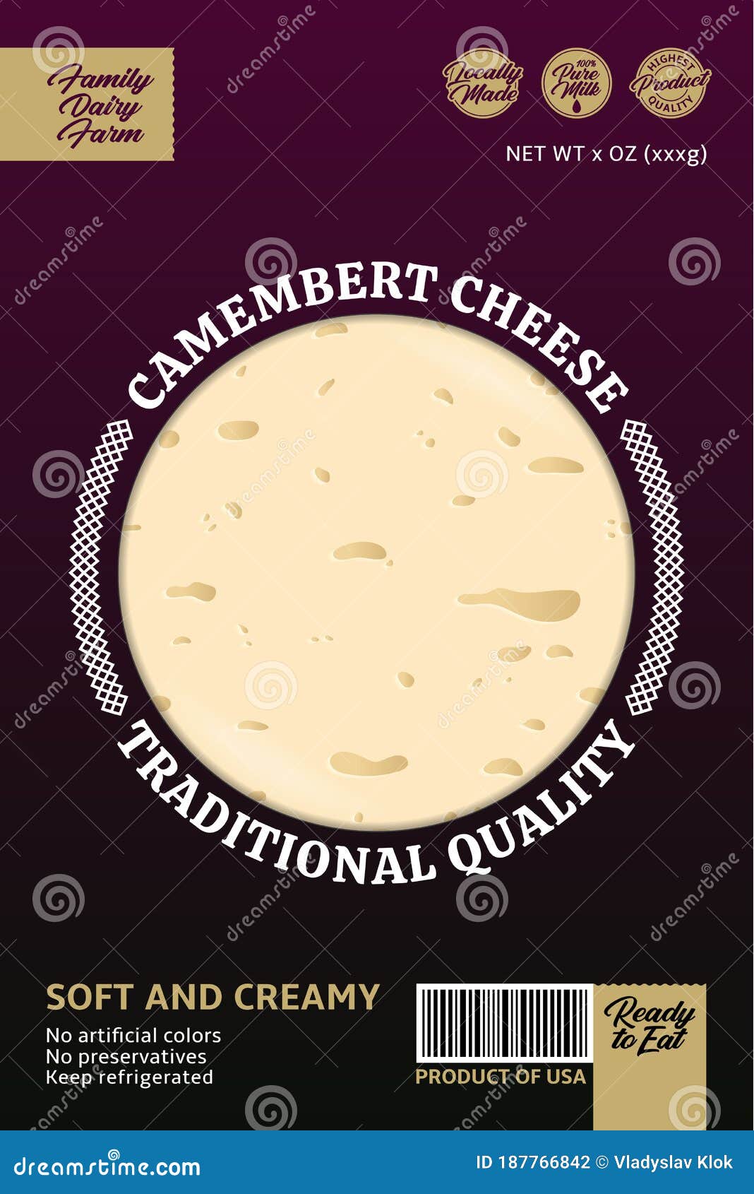 Vector Camembert And Brie Cheese Labels And Cheese Icons 209224085