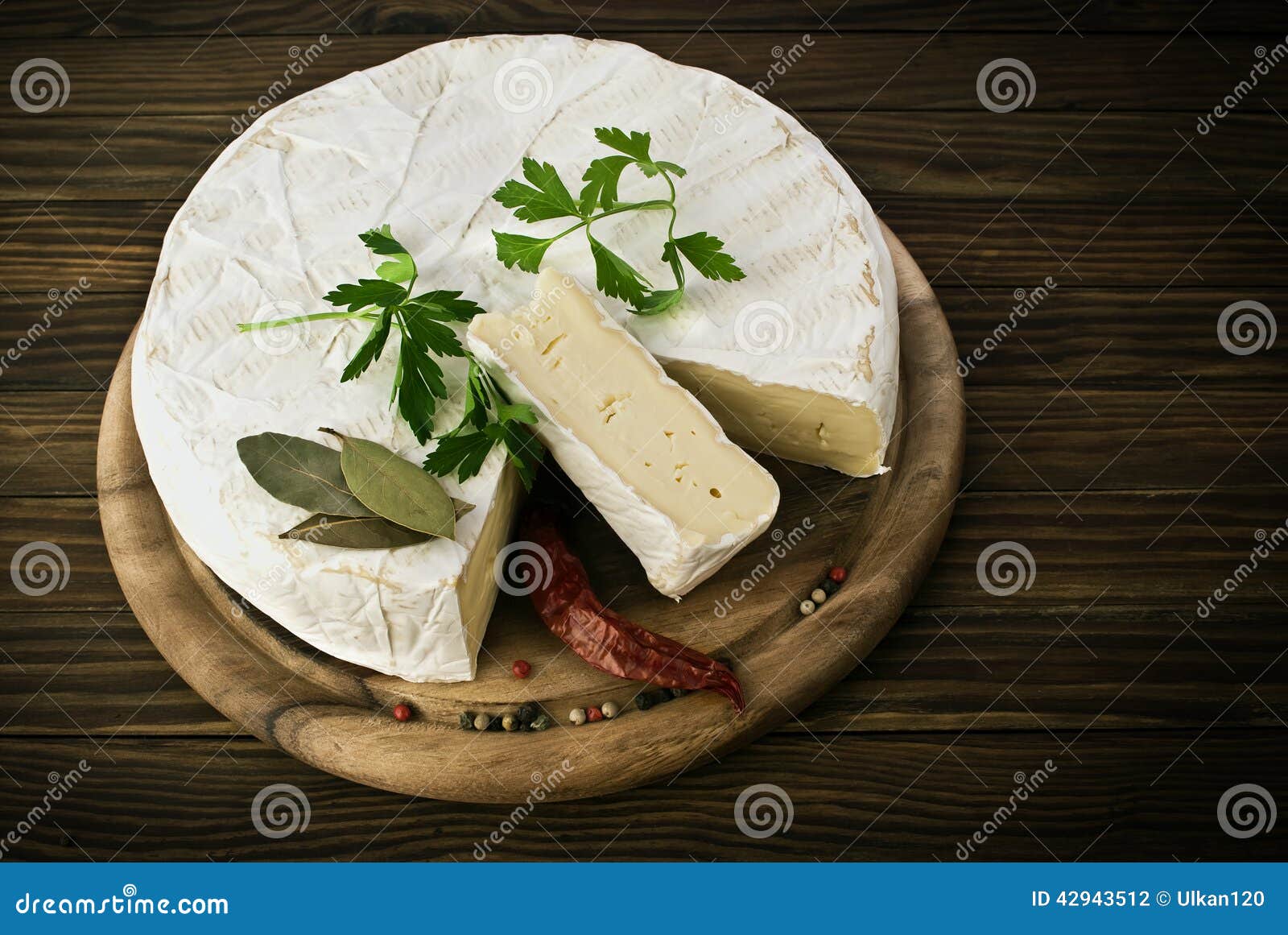 Camembert Cheese Slice Macro Shot. Stock Photo Image of delicate