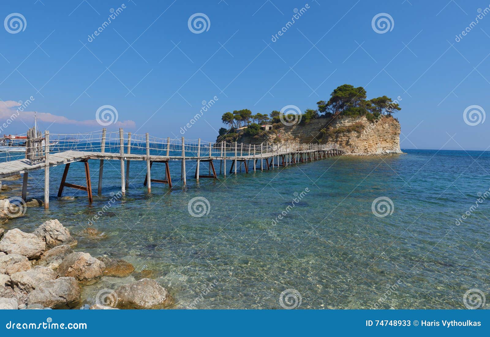 Cameo island Zakynthos stock image. Image of panorama 74748933
