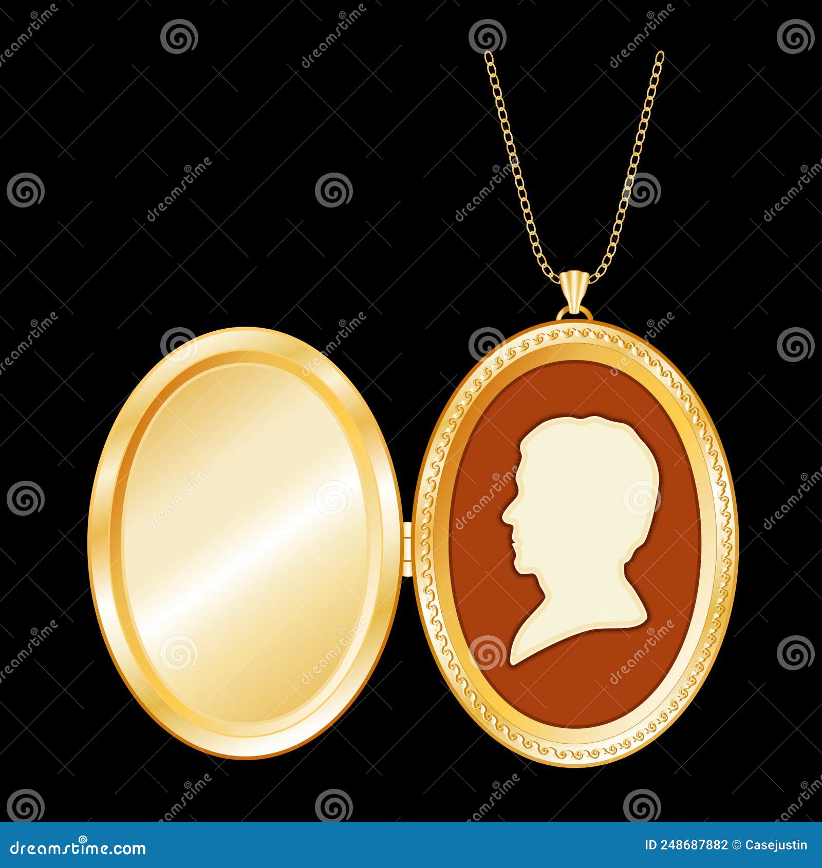 Macy's Angel Cameo Locket 18