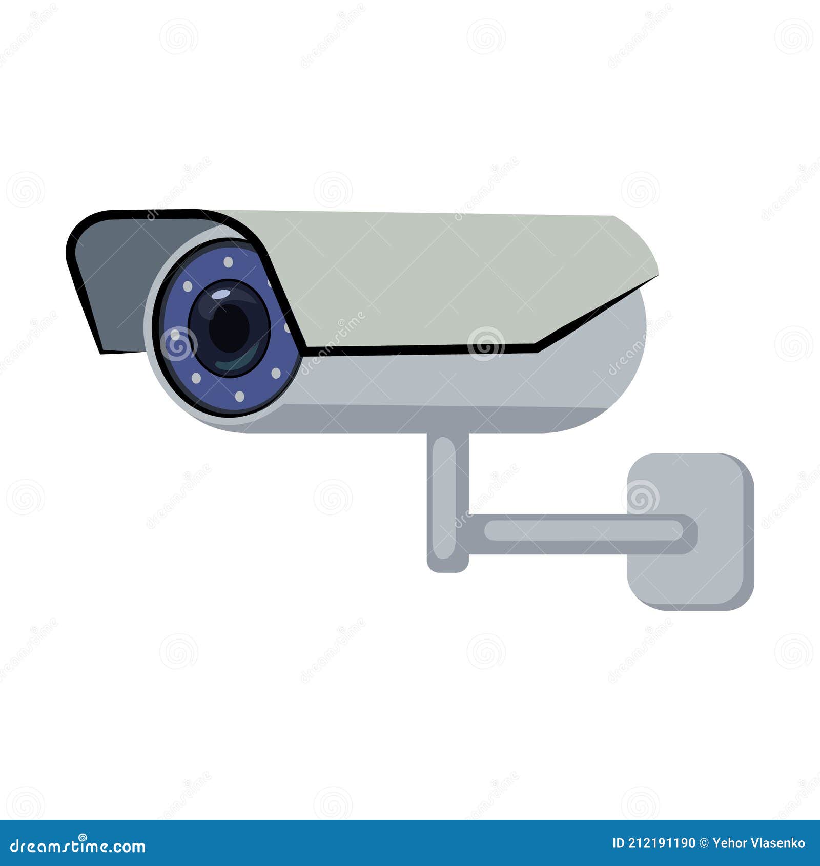 Camera Cctv Vector Icon.Cartoon Vector Icon Isolated on White