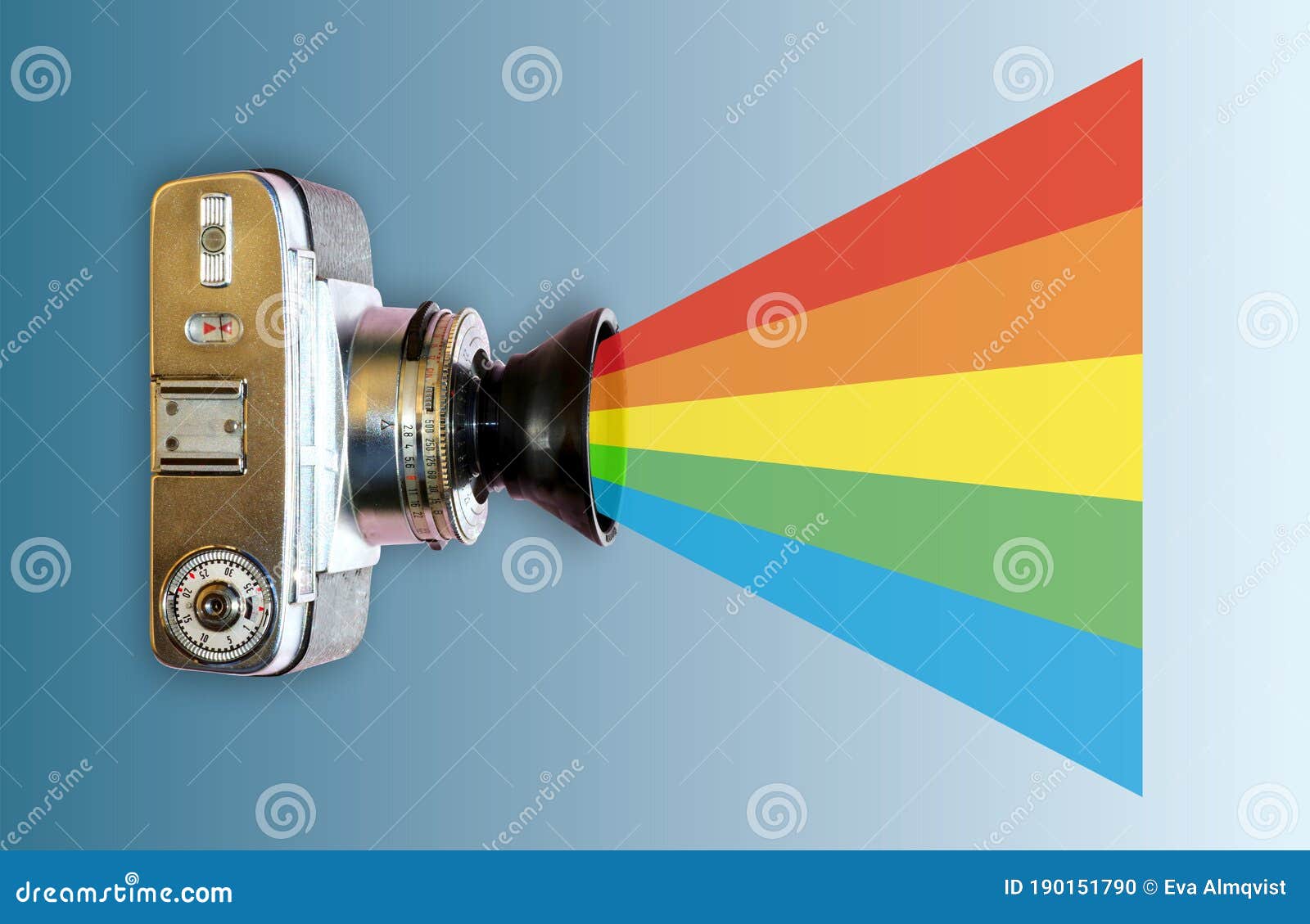 camera with colorful spectrum.