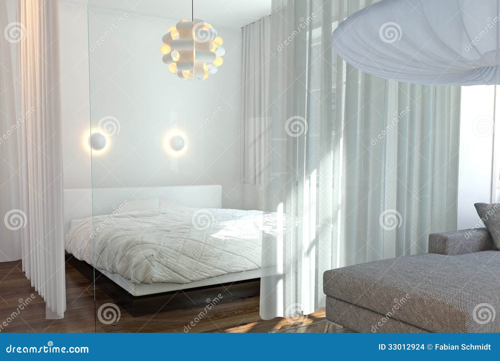 Parete vetro camera da letto: mensole da muro design legno vetro.