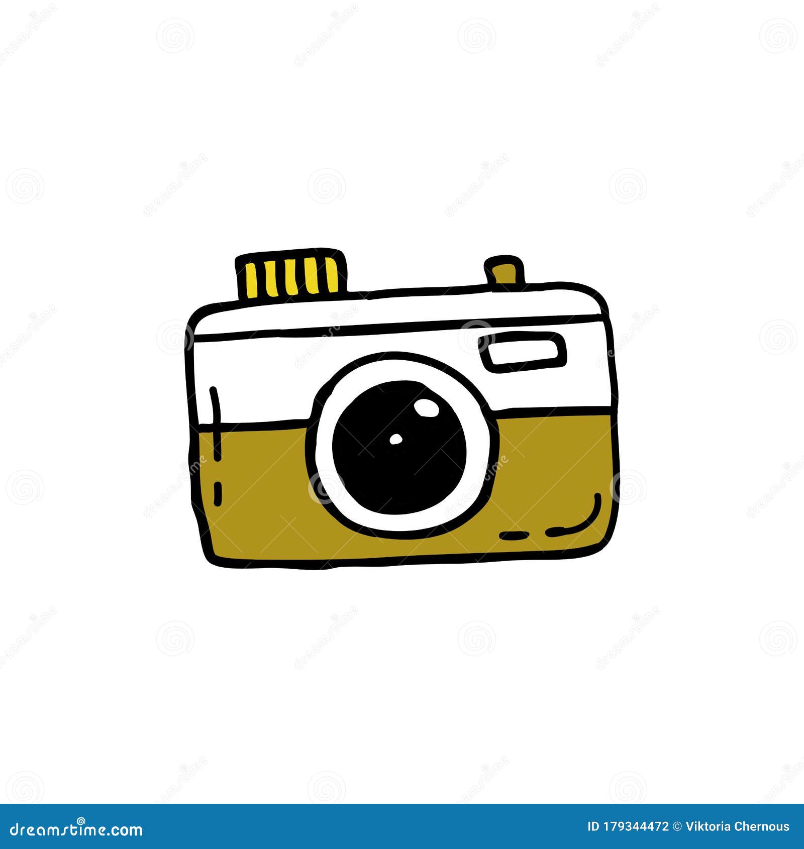 Camera doodle icon stock illustration. Illustration of equipment