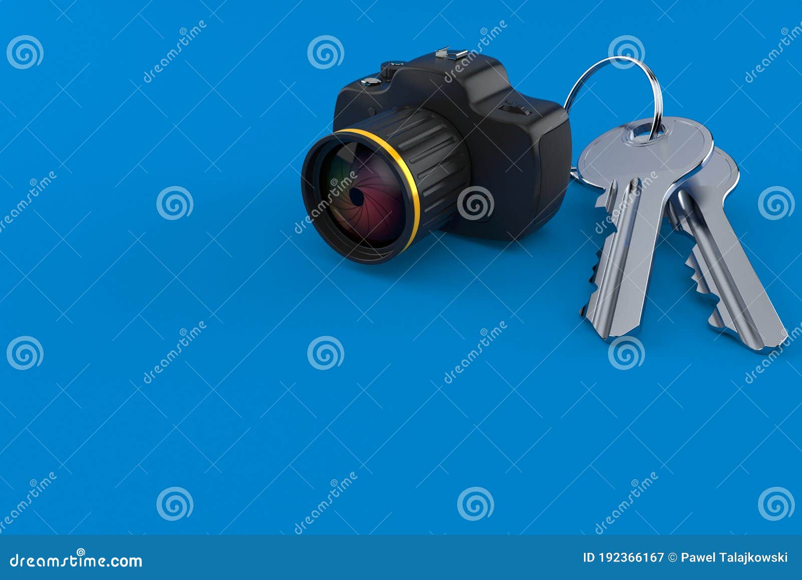 Camera with door keys stock illustration. Illustration of copy 192366167
