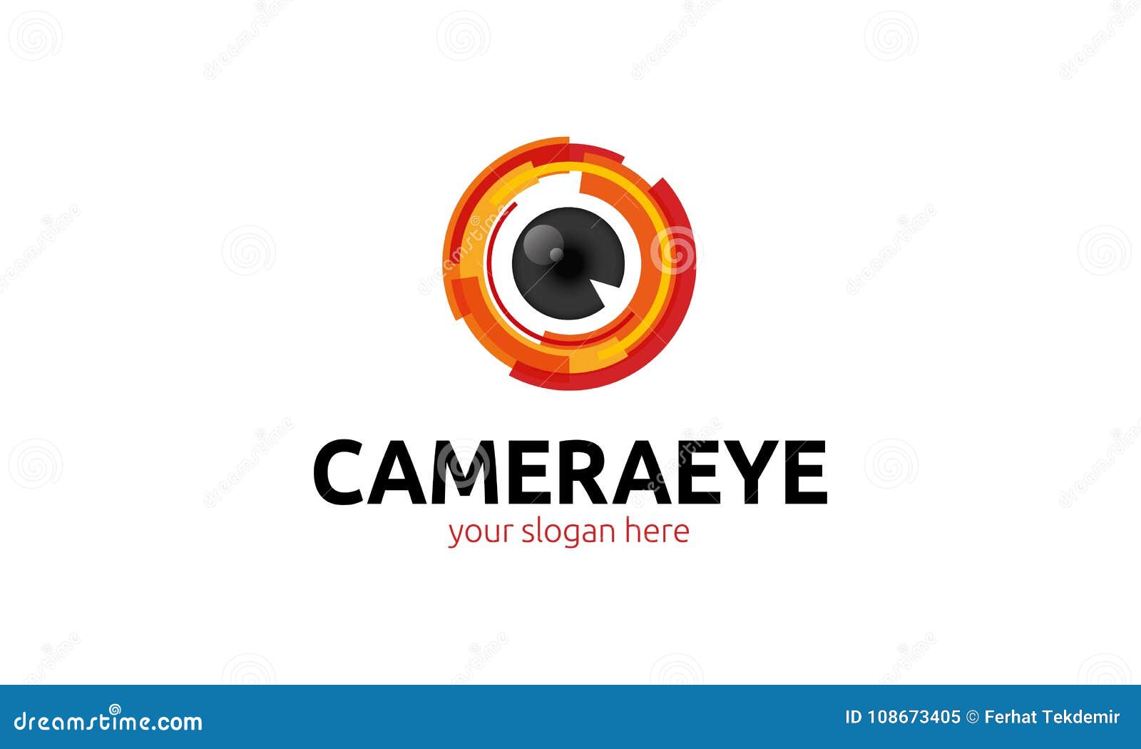 Camera Eye Logo Template stock vector. Illustration of lens - 108673405