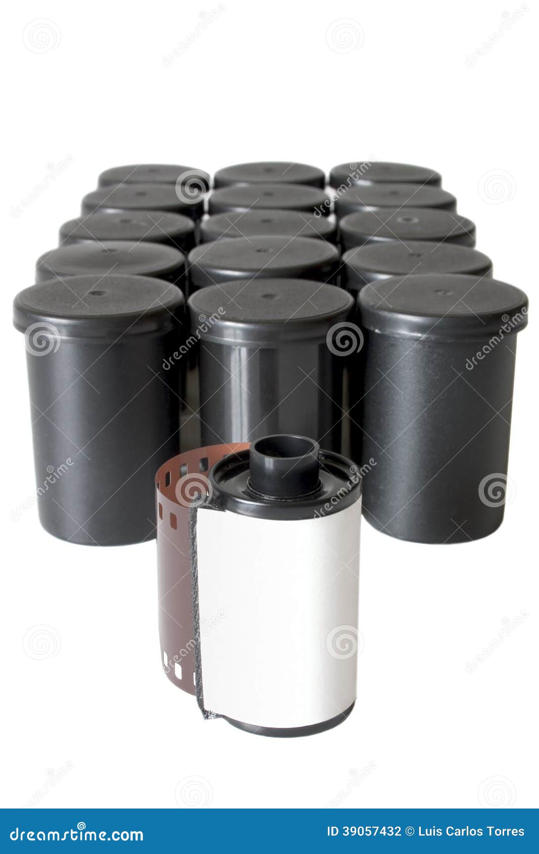 Camera film and containers stock photo. Image of negative 39057432