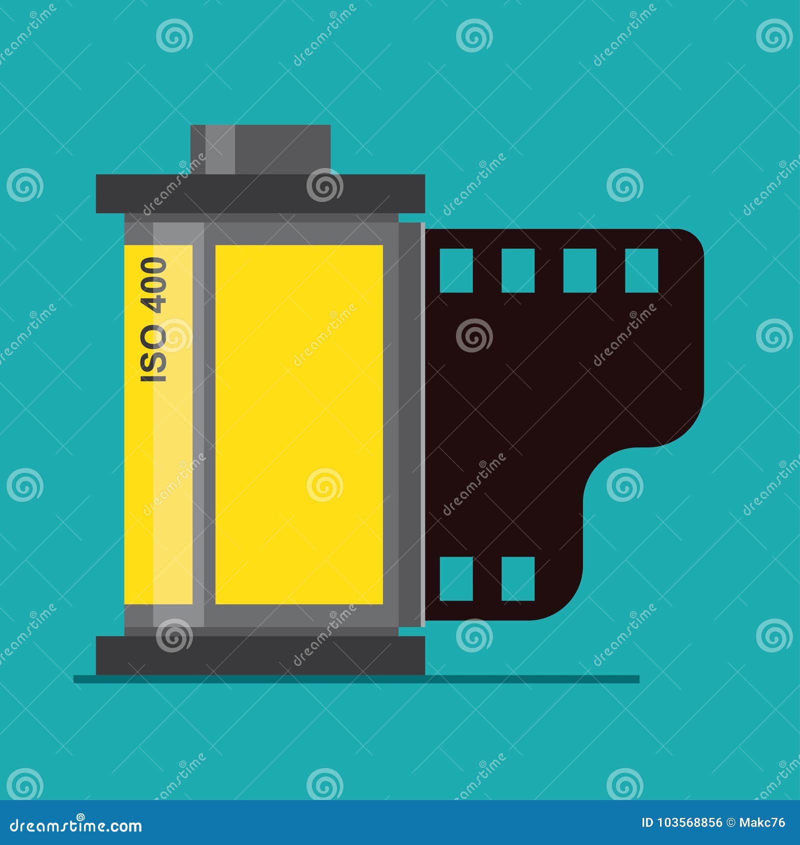 Camera film roll stock vector. Illustration of isolated - 103568856