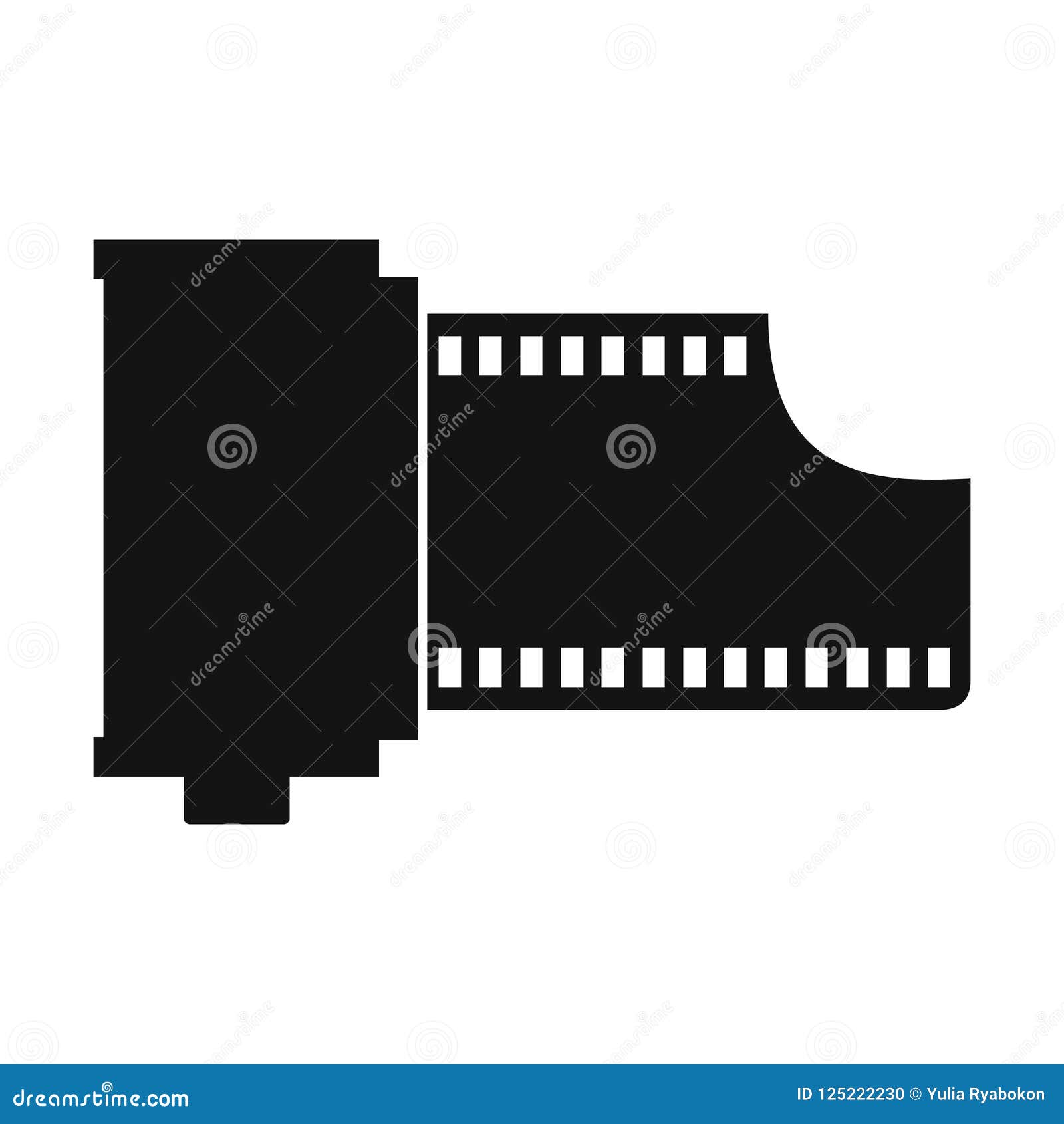 Camera film roll icon stock illustration. Illustration of clip - 125222230