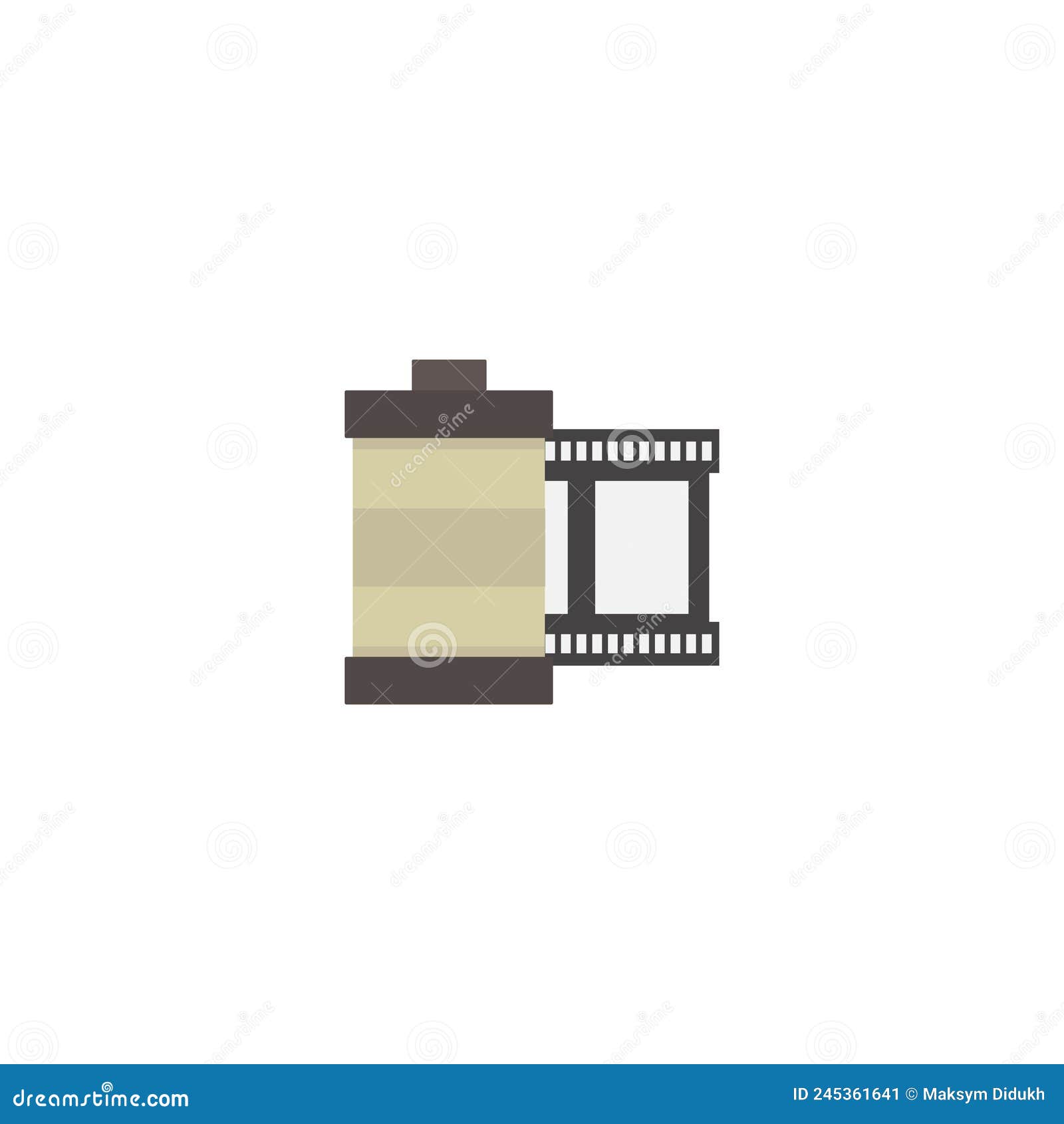 Camera Film Roll. Vector Illustration. EPS 10. Stock Vector