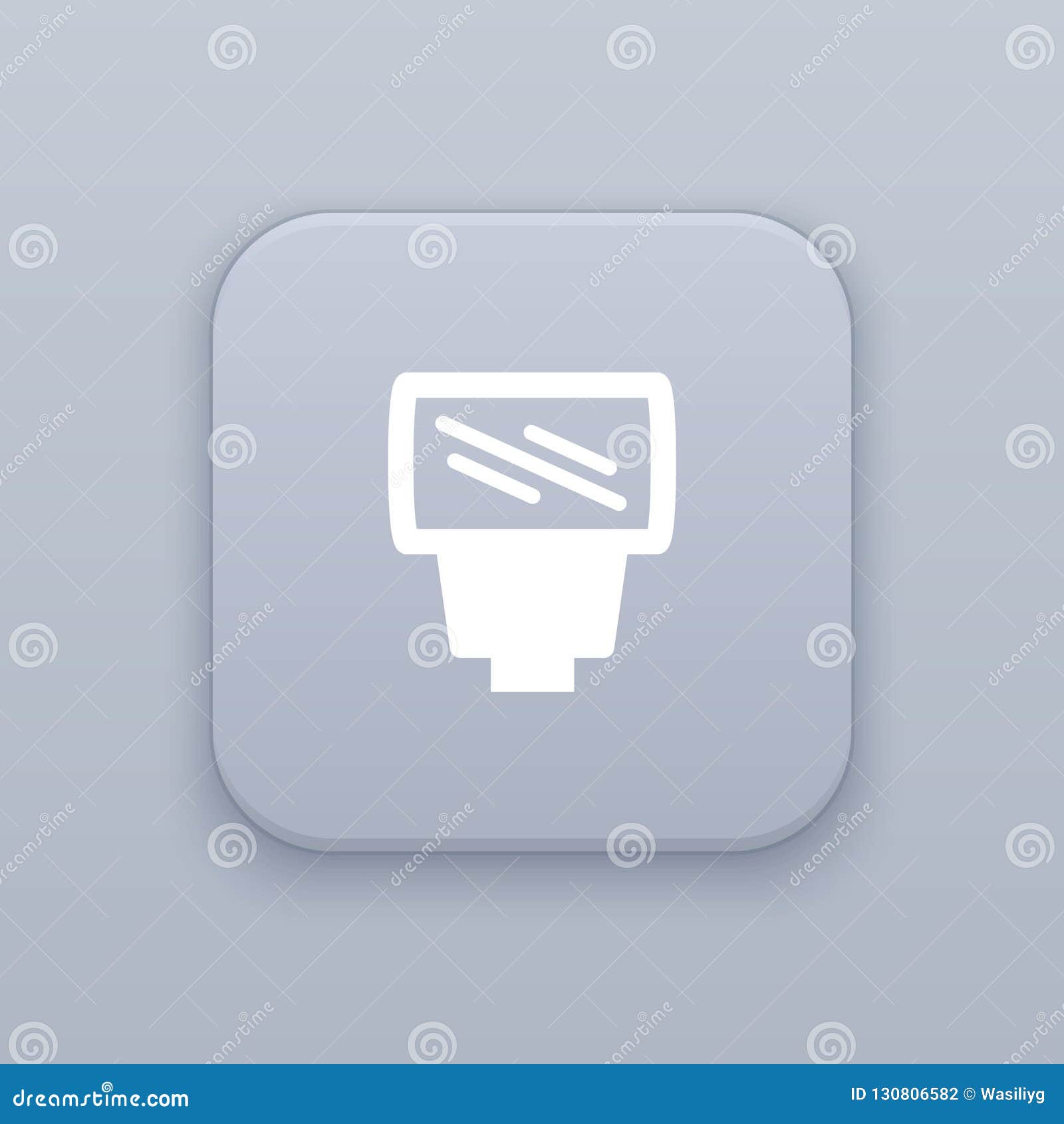 Camera Flash Rounded Button, Best Vector Stock Vector Illustration of