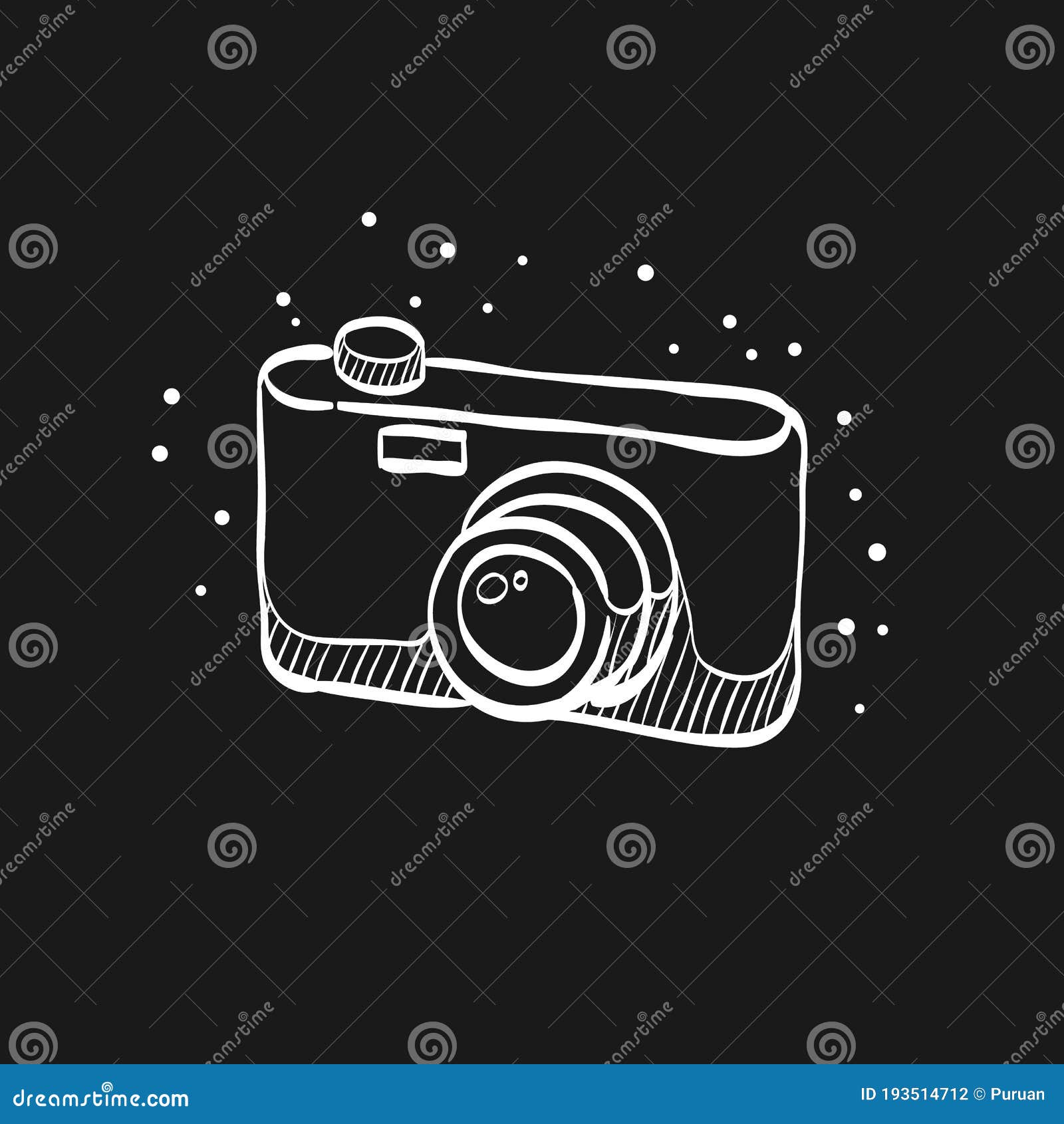 Sketch Icon in Black - Camera Stock Vector - Illustration of objective ...