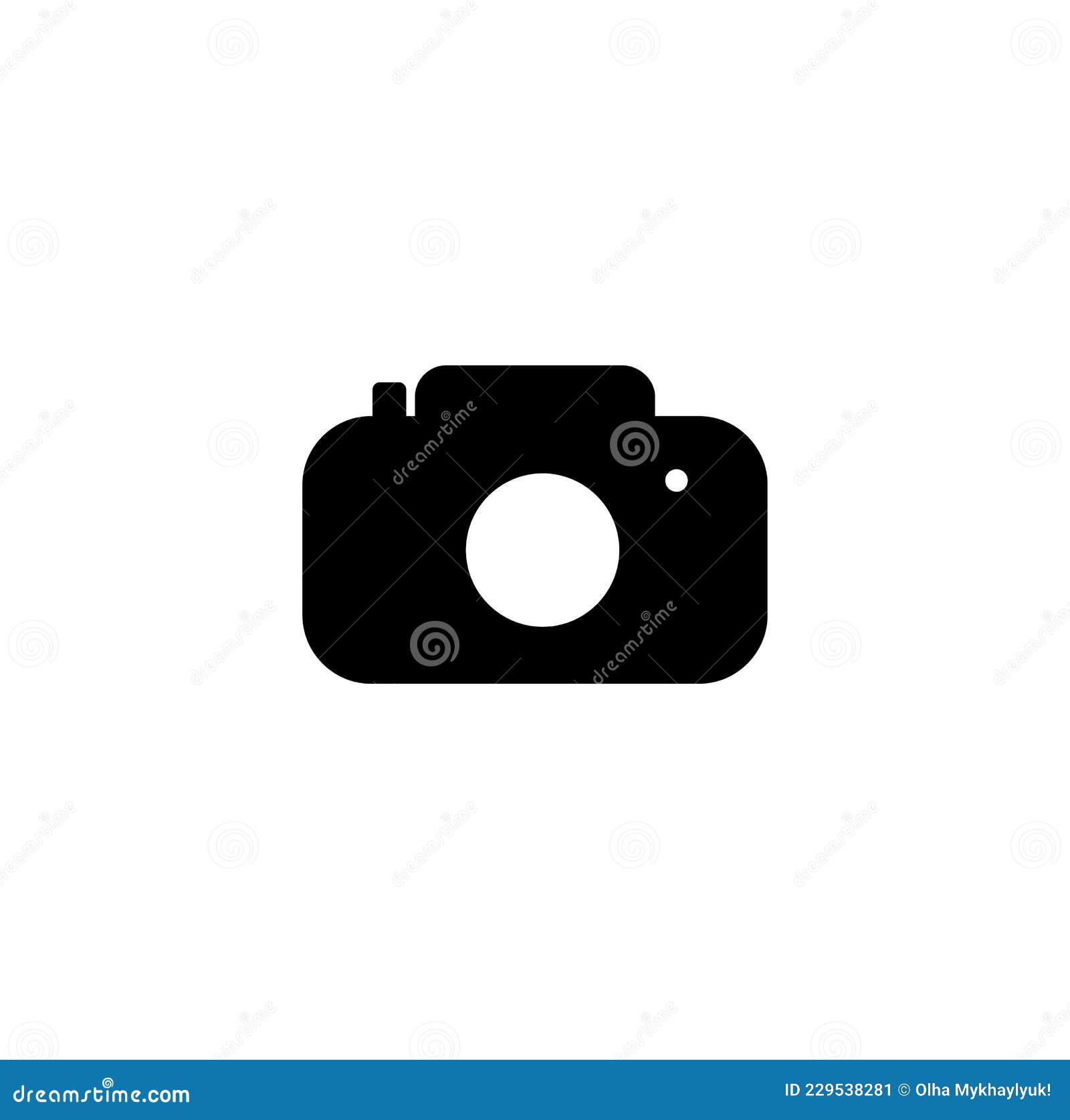 Camera Icon in Trendy Flat Style Isolated on Grey Background. Camera