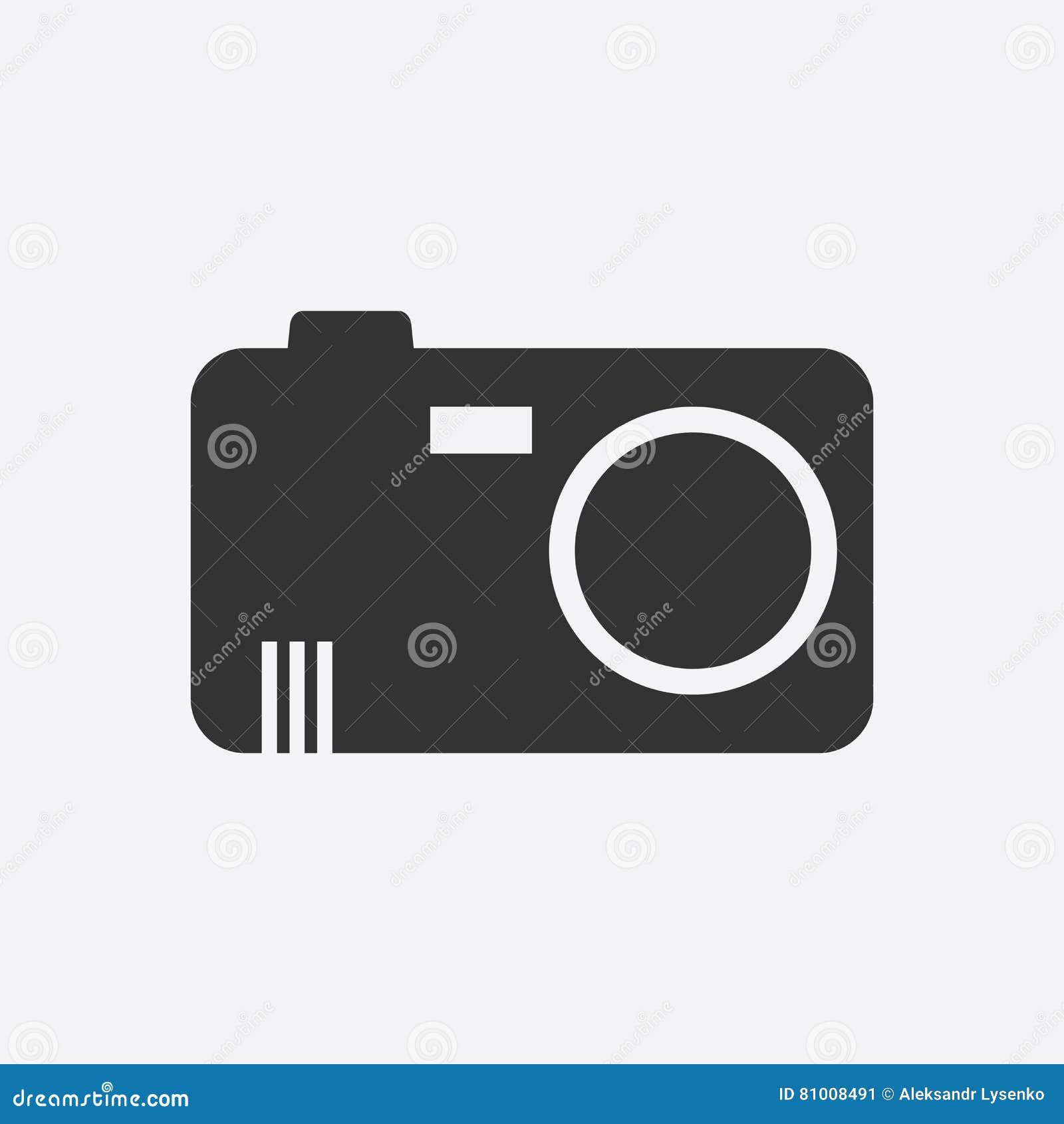 Camera Icon on White Background. Stock Vector Illustration of