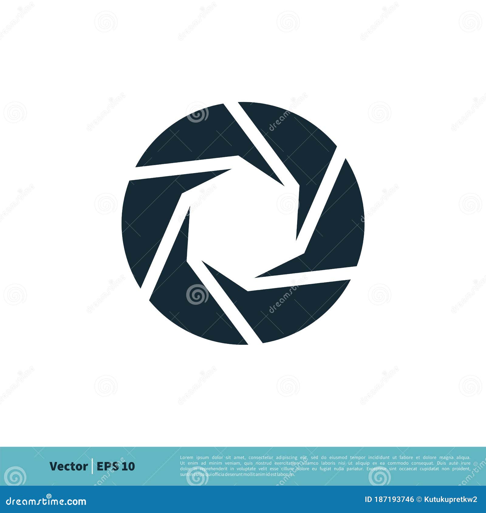 Camera Lens Icon Vector Logo Template Illustration Design. Vector EPS