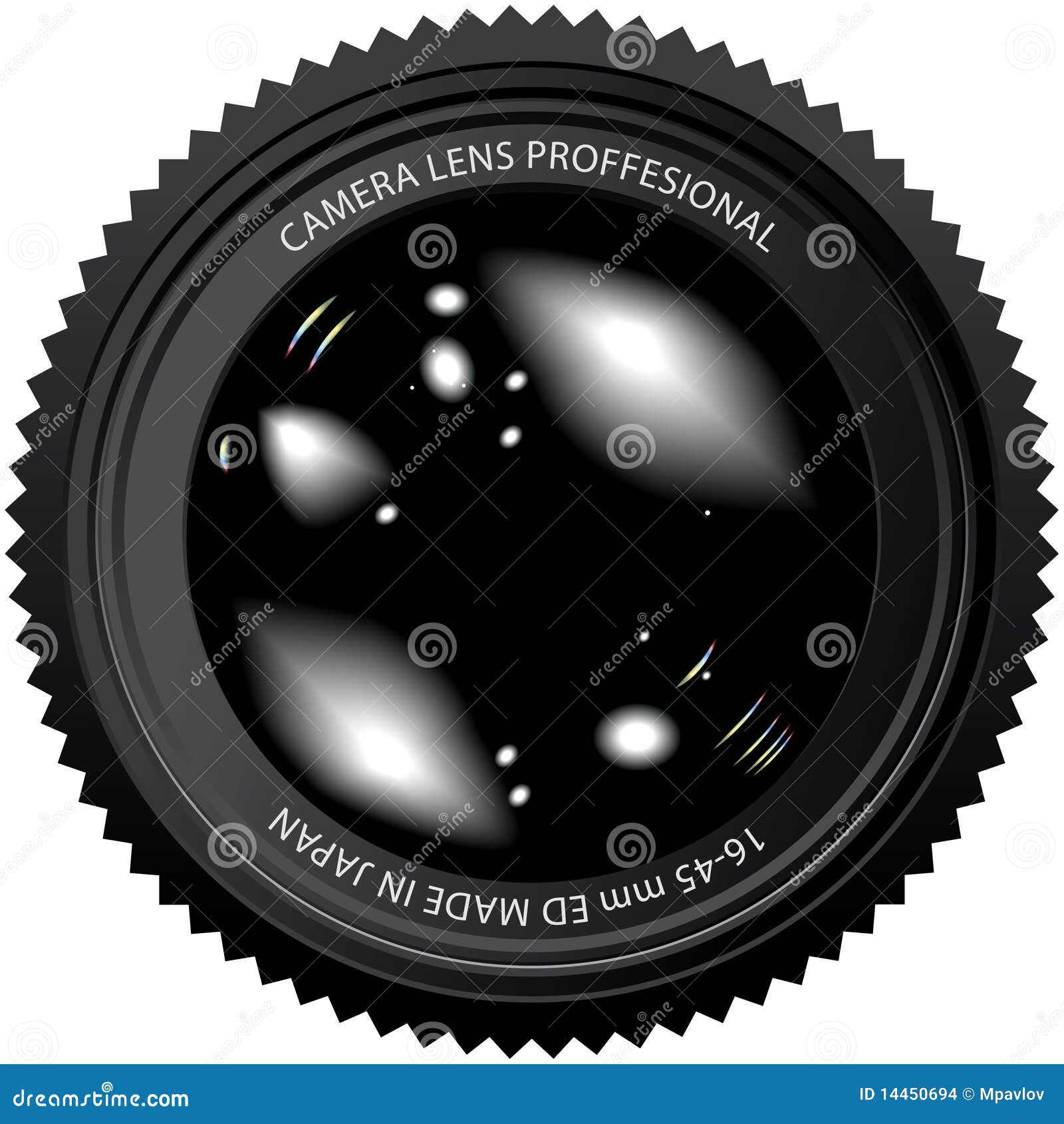 Camera lens illustration stock vector. Illustration of insight 14450694