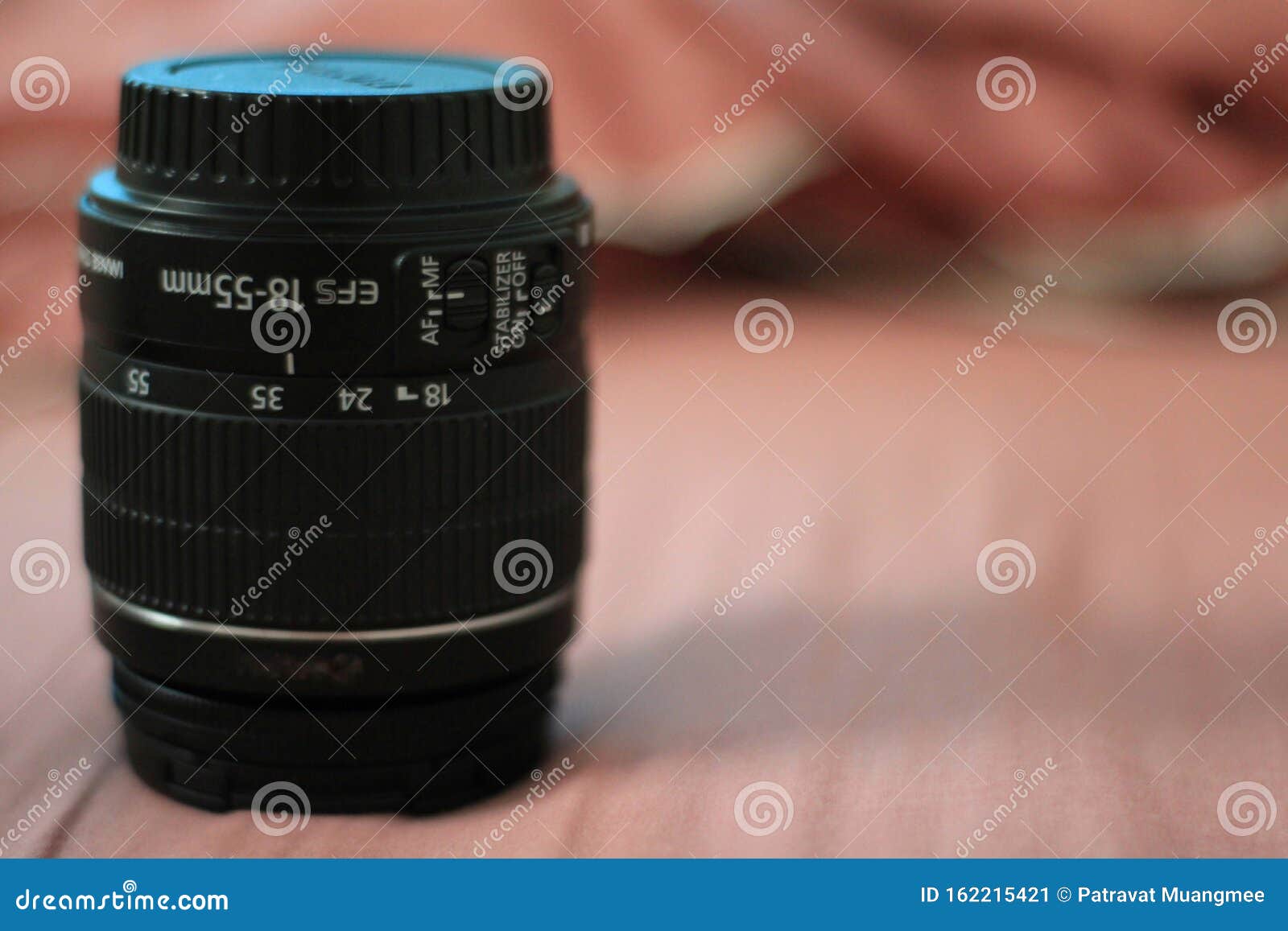 A Camera Lens Placed On Red Bed Editorial Photo Image Of Snap Object