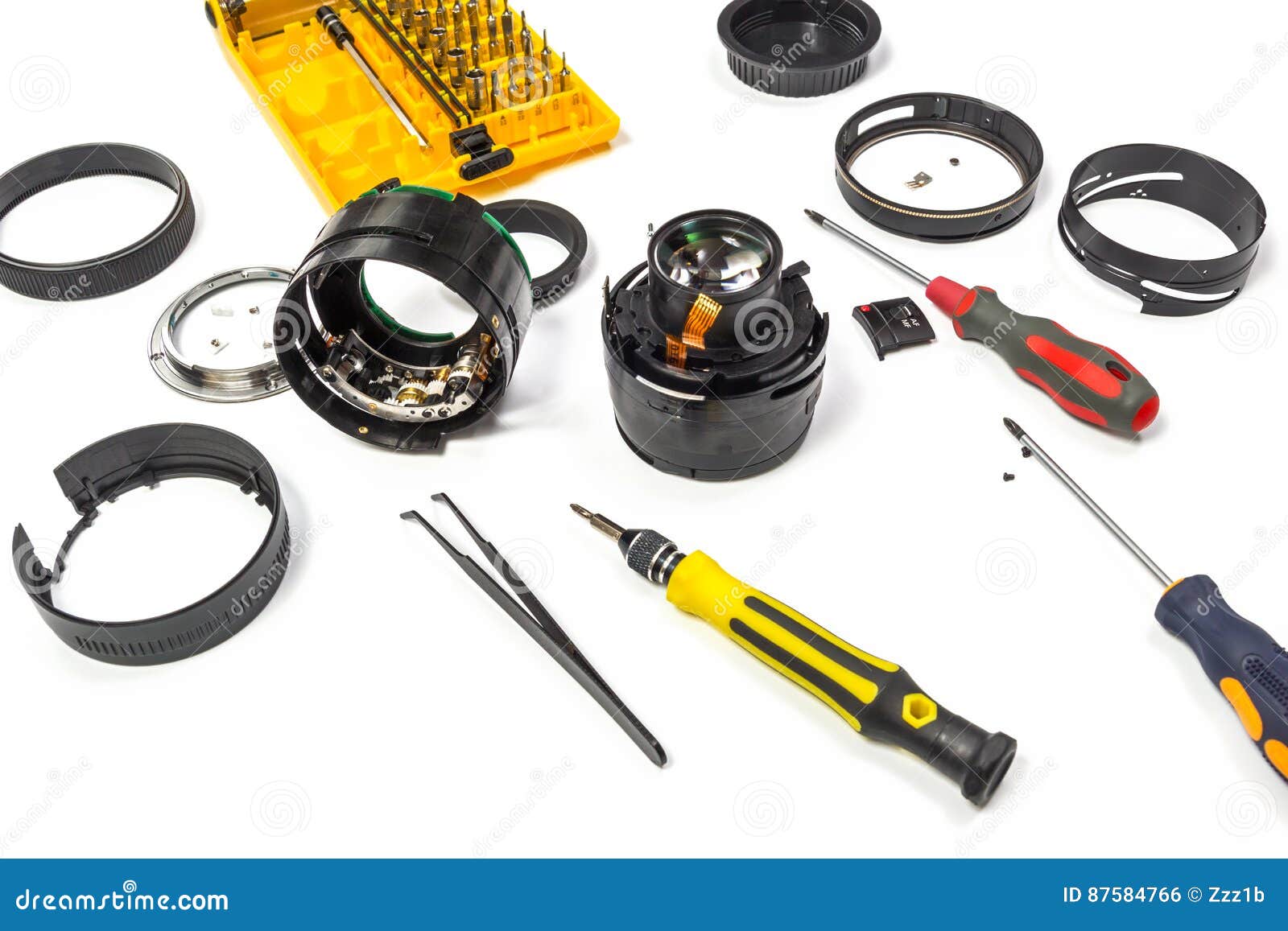 Camera Lens Repair on White Background Stock Photo Image of camera