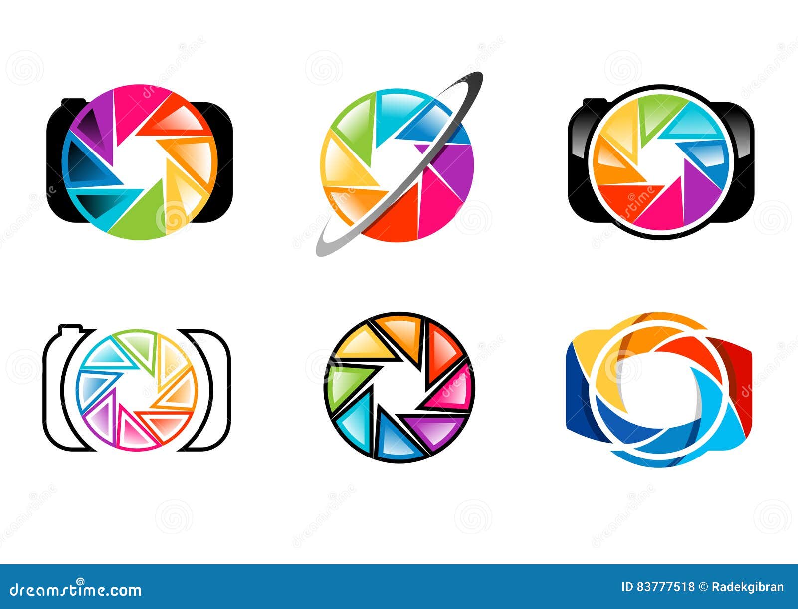 Shutters Camera Apertures Logo Icons Vector Illustration ...