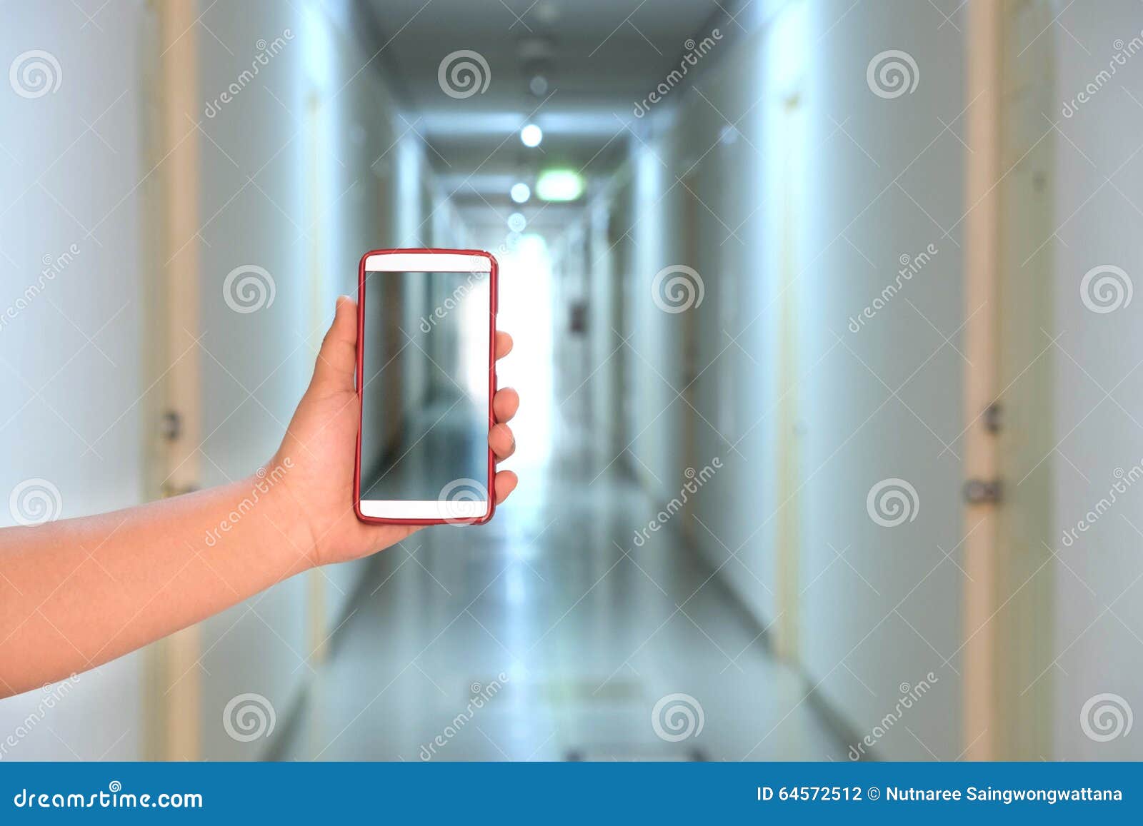 Camera Phone Capture Hotel Hallway Stock Photo Image of build