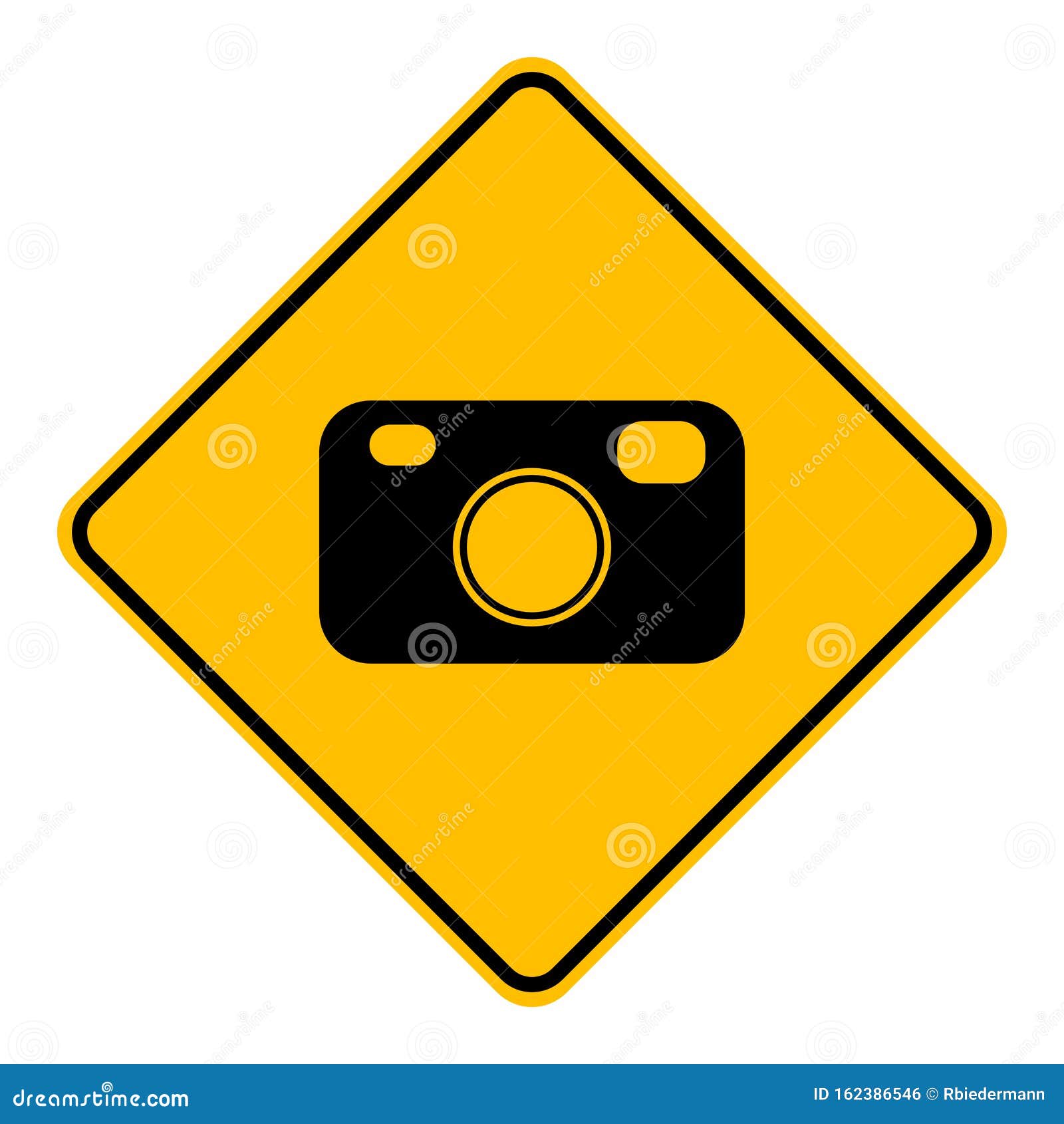 Camera and road sign stock vector. Illustration of street 162386546