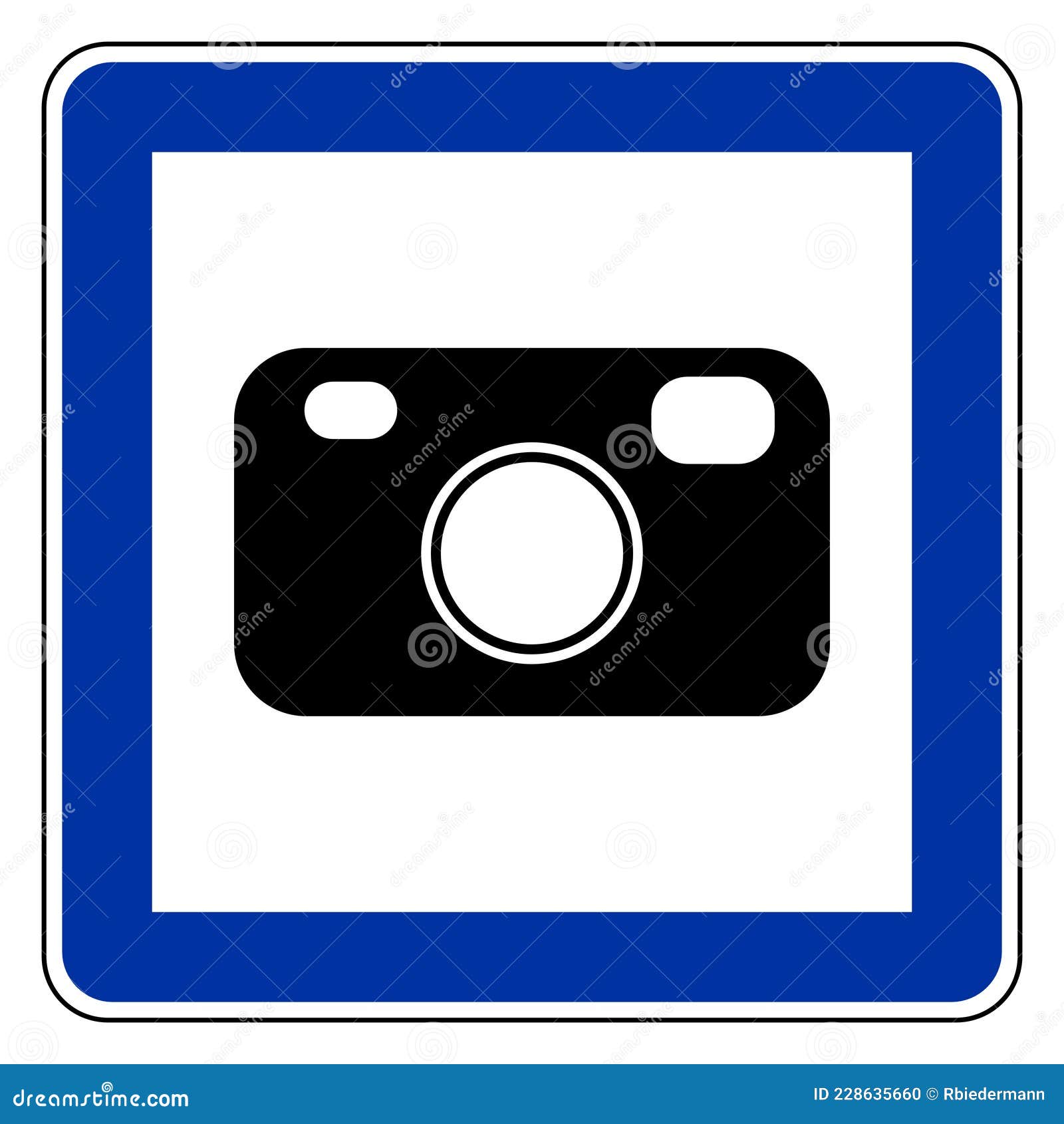 Camera and road sign stock vector. Illustration of information 228635660