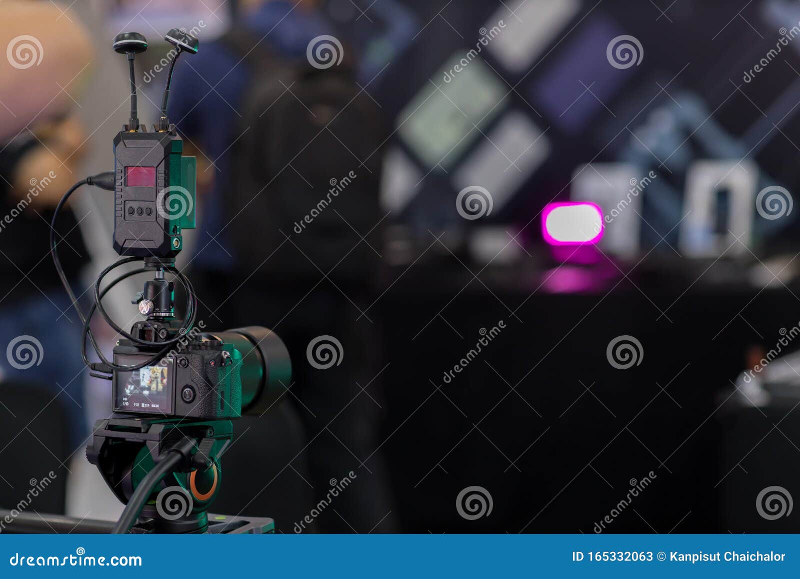 camera show viewfinder image catch motion in interview or broadcast wedding ceremony, catch feeling,