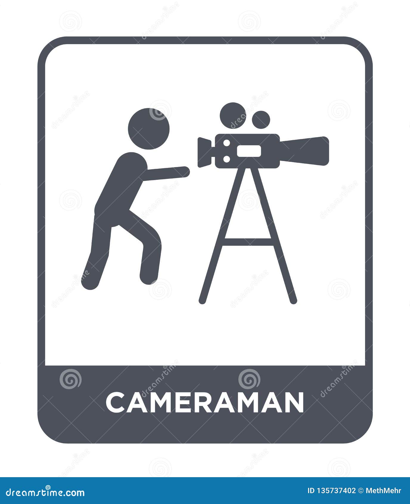 Cameraman Icon Trendy Cameraman Logo Concept On White Background From Cinema Collection Vector