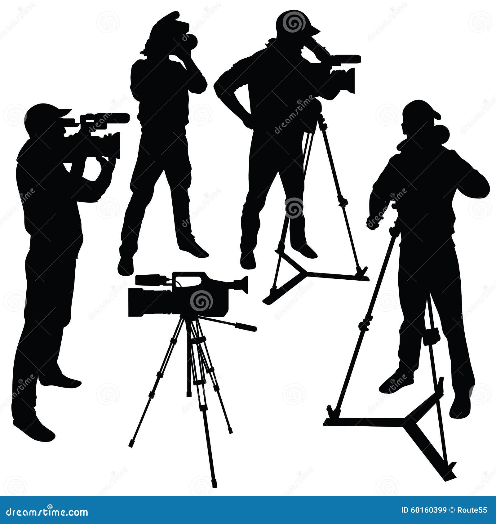 Cameraman stock vector. Illustration of operator, electronics 60160399